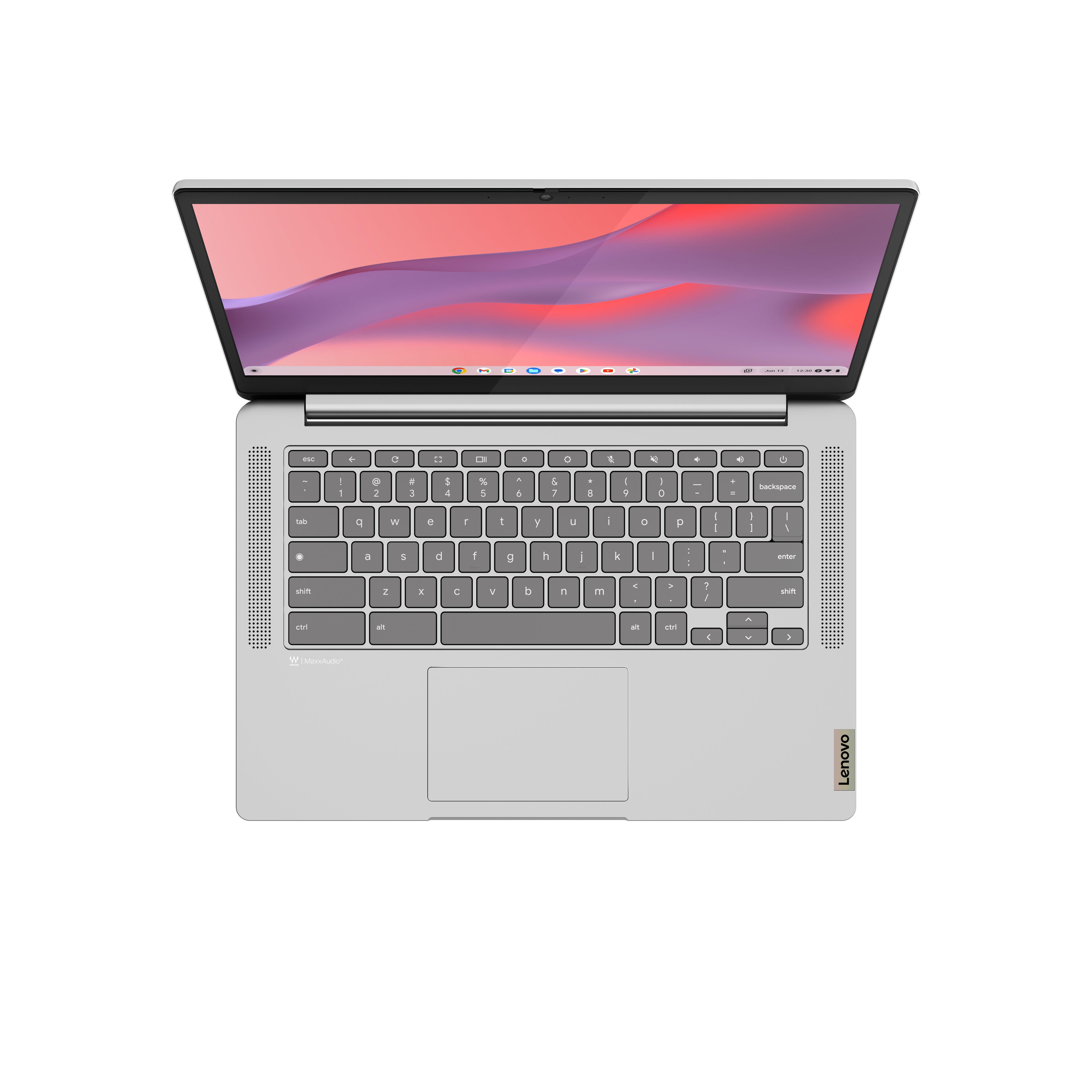 Lenovo IdeaPad Slim 3 Chrome 14M868 MediaTek Kompanio 520 Chromebook 35,6 cm (14") Full HD 4 GB LPDDR4x-SDRAM 128 GB eMMC Wi-Fi 6 (802.11ax) ChromeOS Französisch Grau 82XJ003JFR