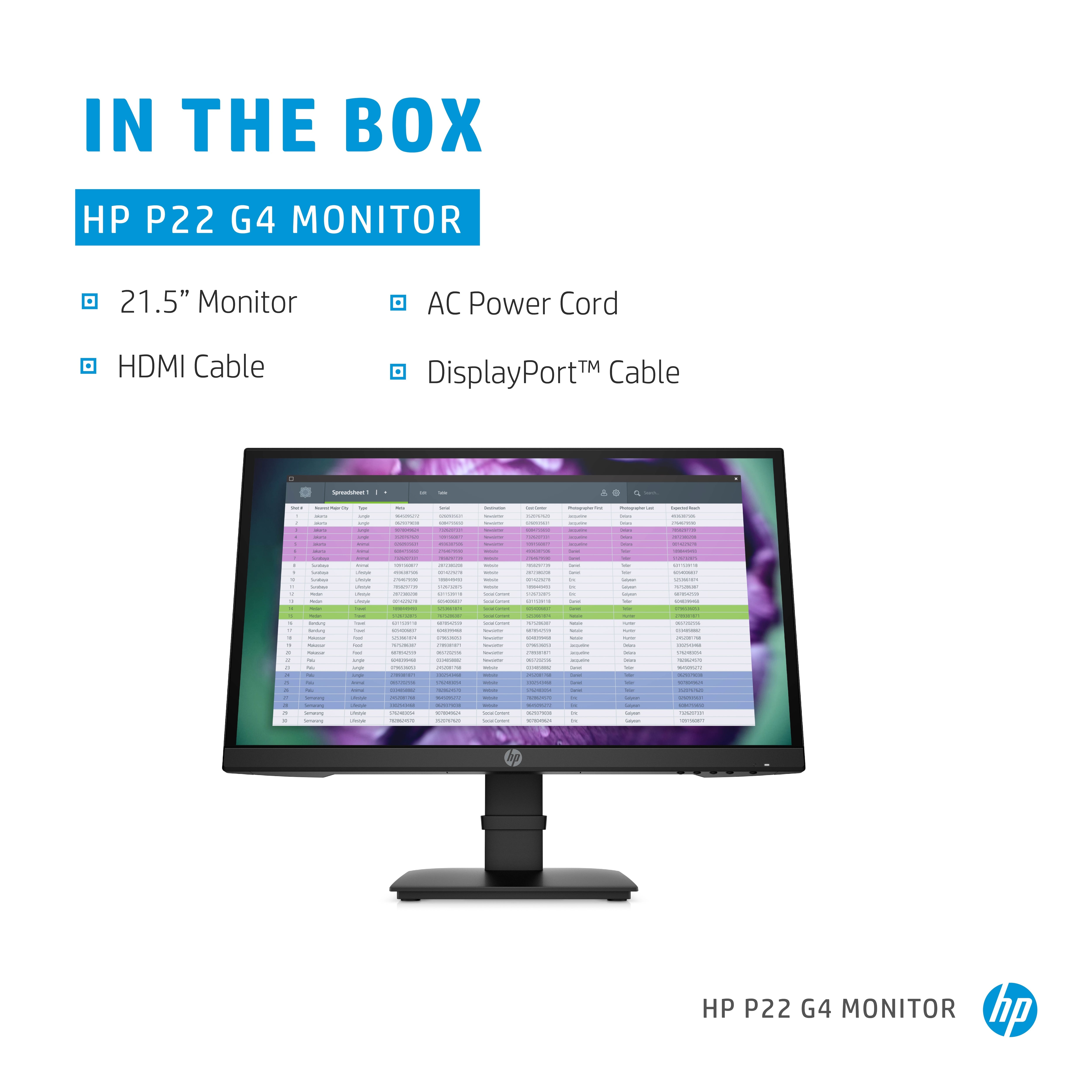 HP P22 G4 22 FHD-monitor 1A7E4AA#ABB