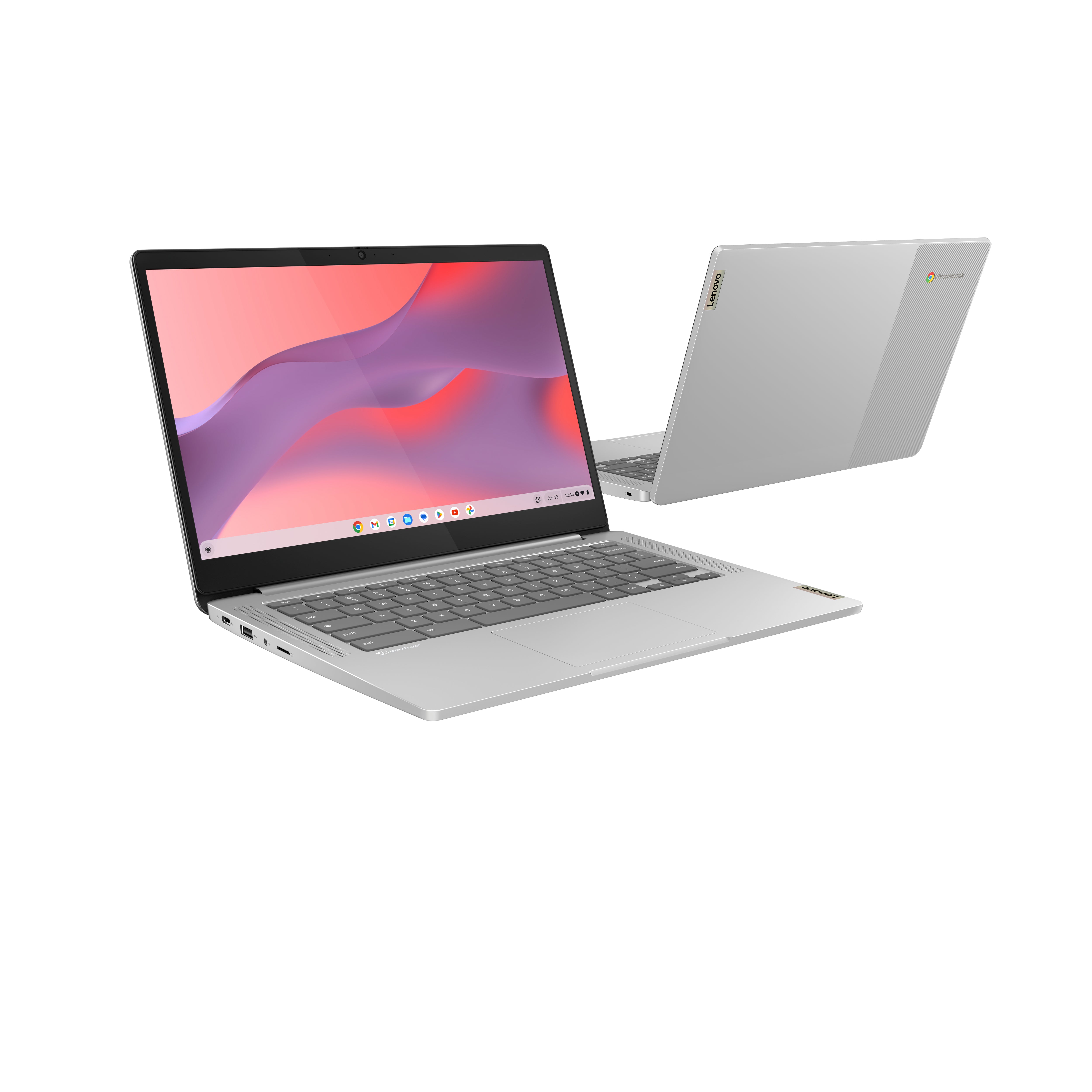 Lenovo IdeaPad Slim 3 Chrome 14M868 MediaTek Kompanio 520 Chromebook 35,6 cm (14") Full HD 4 GB LPDDR4x-SDRAM 128 GB eMMC Wi-Fi 6 (802.11ax) ChromeOS Französisch Grau 82XJ003JFR