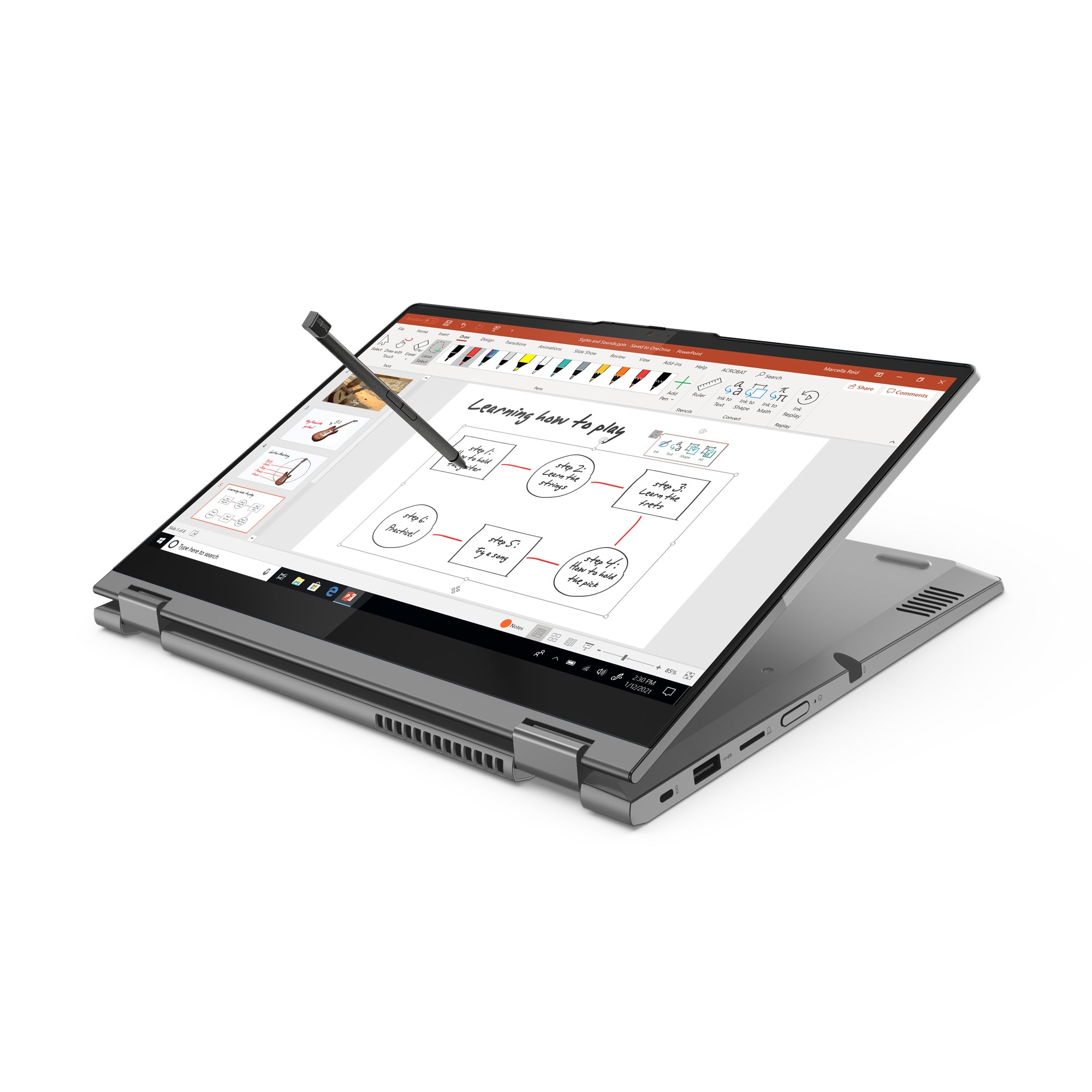 Lenovo ThinkBook 14s Yoga G3 IRU Intel® Core™ i5 i5-1335U Hybrid (2-in-1) 35.6 cm (14") Touchscreen Full HD 16 GB DDR4-SDRAM 512 GB SSD Wi-Fi 6 (802.11ax) Windows 11 Pro French Grey 21JG0007FR