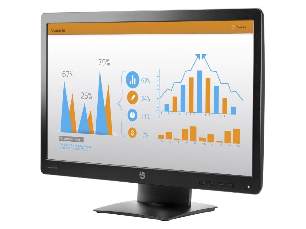 HP ProDisplay Monitor P232 de 23 pulgadas computer monitor 58,4 cm (23") 1920 x 1080 Pixels Full HD LED Zwart K7X31AA