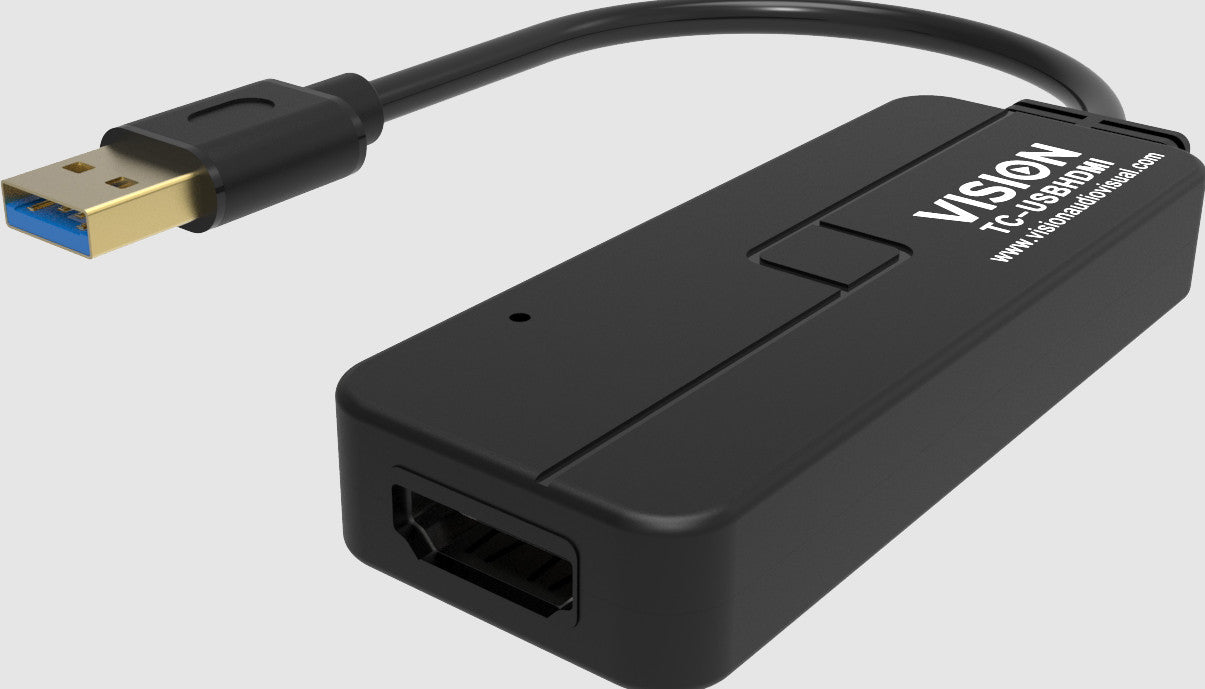 Vision TC-USBHDMI USB-Grafikadapter 1920 x 1080 Pixel Schwarz TC-USBHDMI