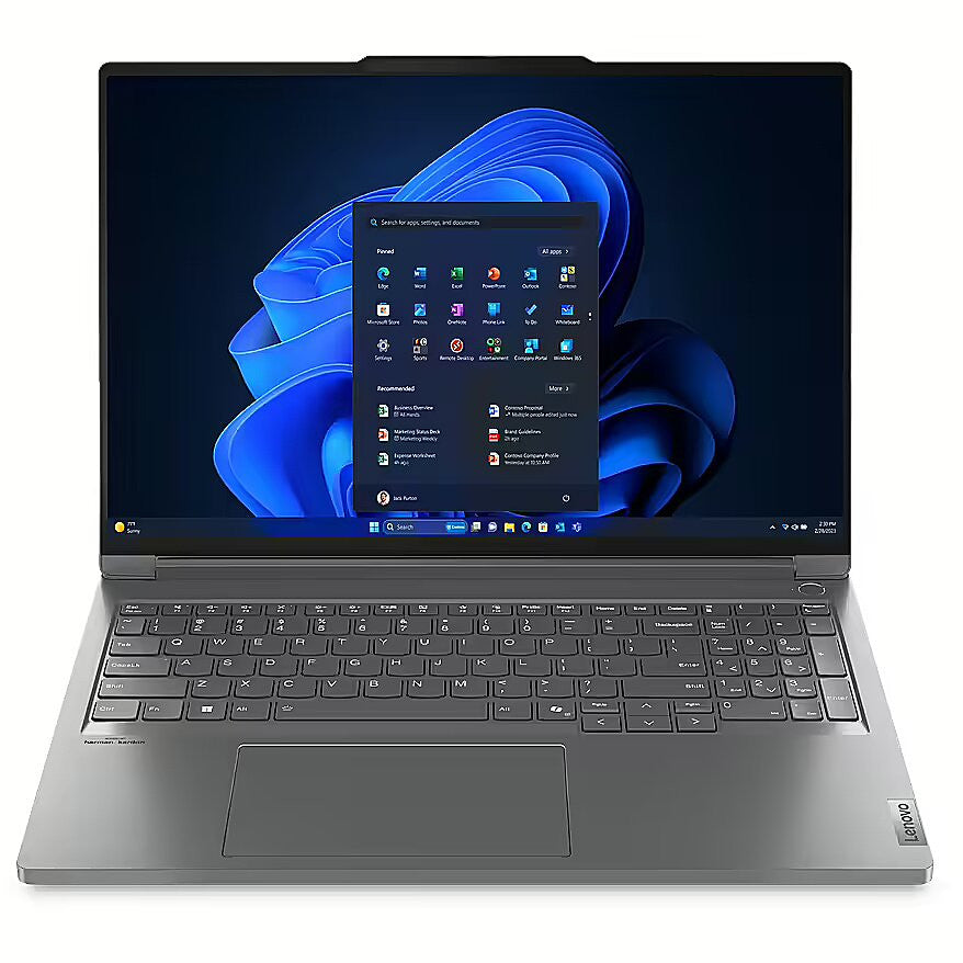 Lenovo ThinkBook 16p G5 IRX Intel® Core™ i7 i7-14650HX Laptop 40,6 cm (16") WQXGA 16 GB DDR5-SDRAM 512 GB SSD NVIDIA GeForce RTX 4060 Wi-Fi 6E (802.11ax) Windows 11 Pro Belgisch Grau 21N50017MB