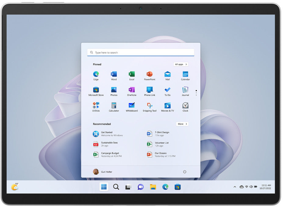 Microsoft Surface Pro 9 Intel® Core™ i5 256 GB 33 cm (13") 16 GB Wi-Fi 6E (802.11ax) Windows 11 Pro Platin QIA-00003