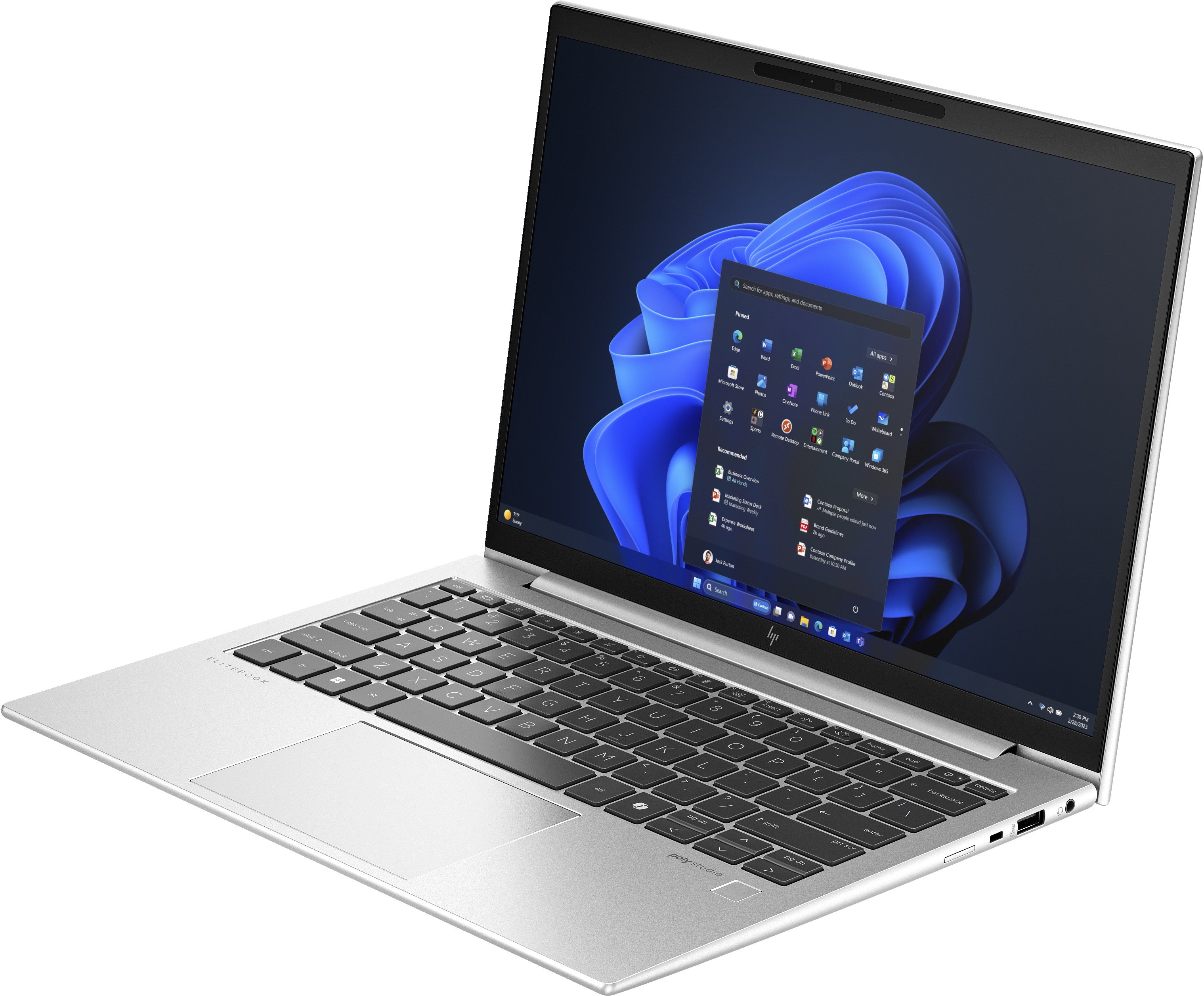 HP EliteBook 830 G11 Intel Core Ultra 7 155U Laptop 33.8 cm (13.3") WUXGA 32 GB LPDDR5x-SDRAM 512 GB SSD Wi-Fi 6E (802.11ax) Windows 11 Pro Silver 8A4T6EA#ABU