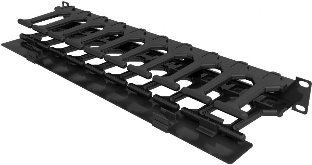 Vertiv 1 HE × 4"-tief, horizontaler Kabelmanager, einseitig mit Abdeckung (1 Stück) VRA1002