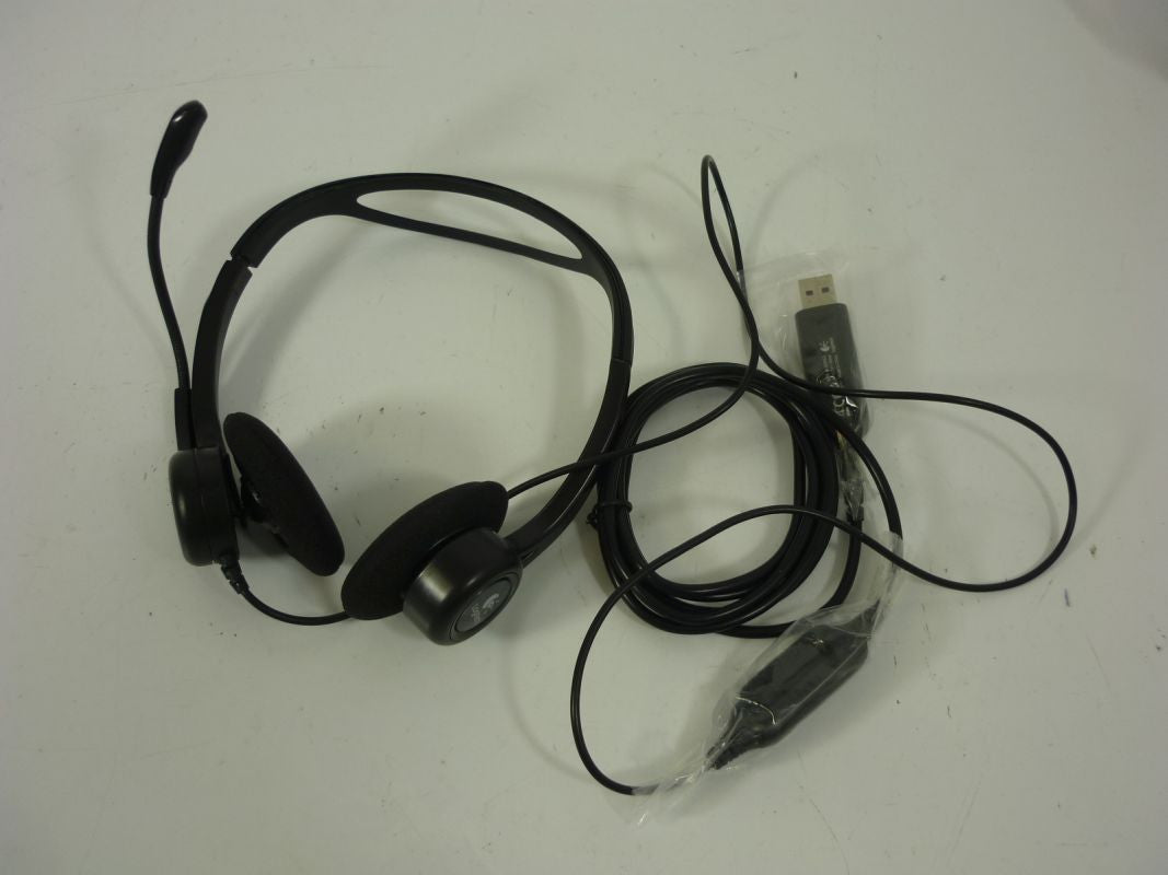 Logitech 981-000100 hoofdtelefoon/headset Bedraad Hoofdband Oproepen/muziek USB Type-A Zwart 981-000100