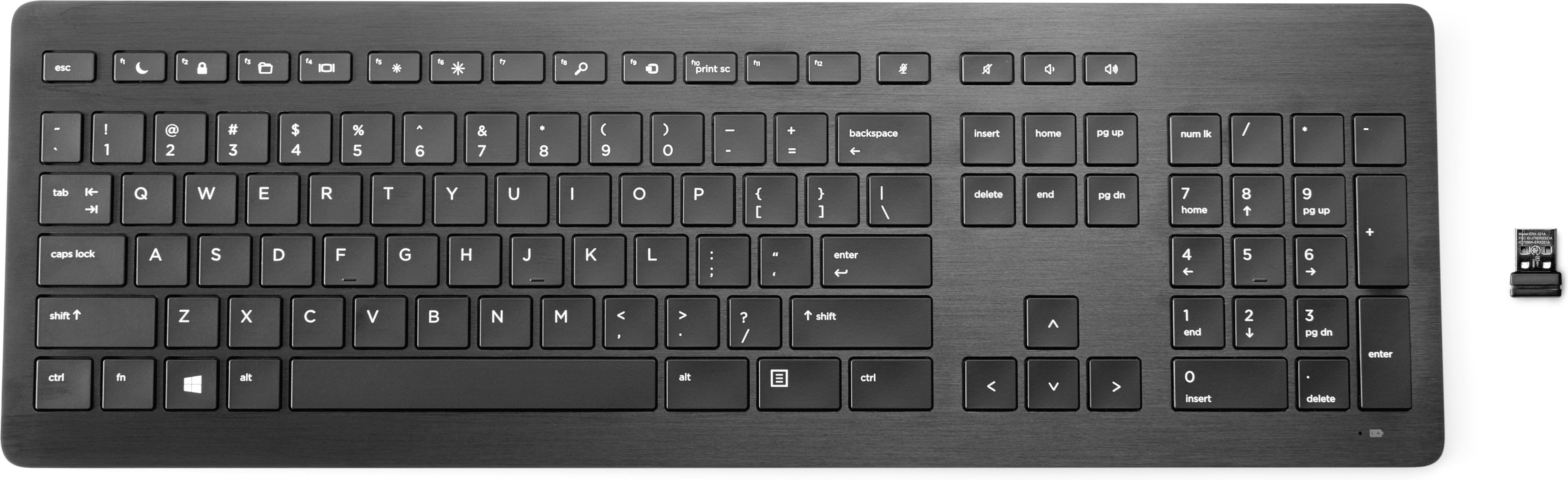 HP Wireless RF Home Keyboard Spanish Black 917665-071