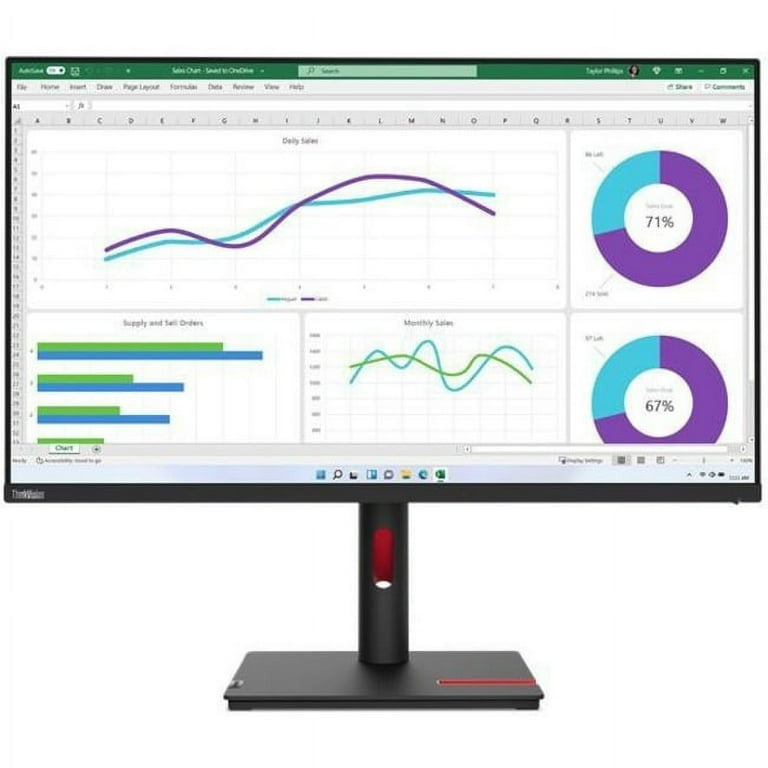 Lenovo ThinkVision T32h-30 LED display 80 cm (31.5") 2560 x 1440 Pixels Quad HD Zwart 63D3GAT1EU