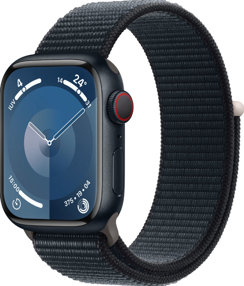 Apple Watch Series 9 41 mm Digitaal 352 x 430 Pixels Touchscreen 4G Zwart Wifi GPS MRHU3QF/A