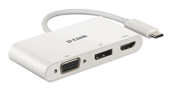D-Link DUB-V310 laptop-dockingstation & portreplikator Kabelgebunden USB 3.2 Gen 1 (3.1 Gen 1) Type-C Weiß DUB-V310