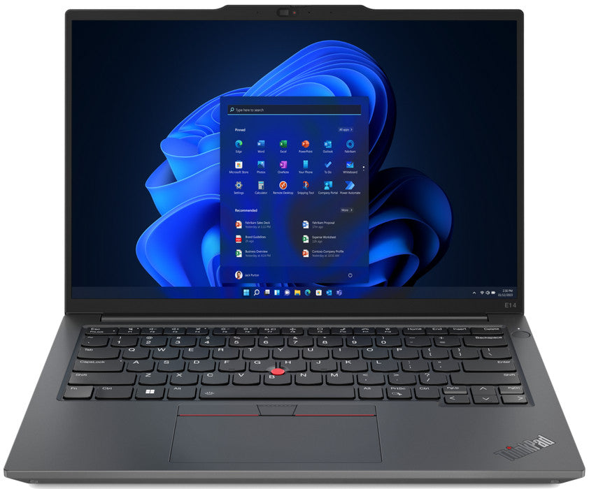 Lenovo ThinkPad E14 Gen 5 (AMD) AMD Ryzen™ 7 7730U Laptop 35,6 cm (14") WUXGA 16 GB DDR4-SDRAM 512 GB SSD Wi-Fi 6 (802.11ax) Windows 11 Pro Englisch Schwarz 21JR001VMH