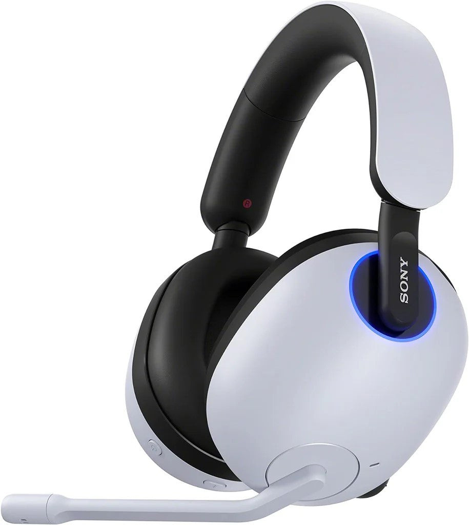 Witte Sony hoofdtelefoon met microfoon
