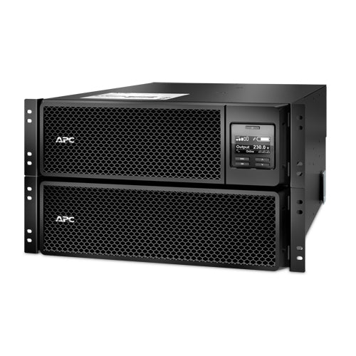 APC Smart-ups On-Line SRT10KRMXLI-10kW/VA, 6x C13 + 4x C19 + Hardwire 1 phase output, Rackmountable, Embedded NMC