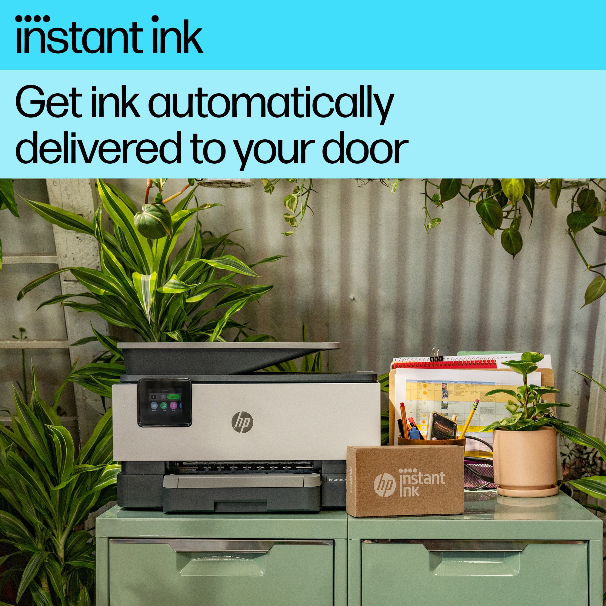 HP OfficeJet Pro 9125e Wireless All-in-One Color Printer, Instant Ink; Two-sided printing 403X5B#687