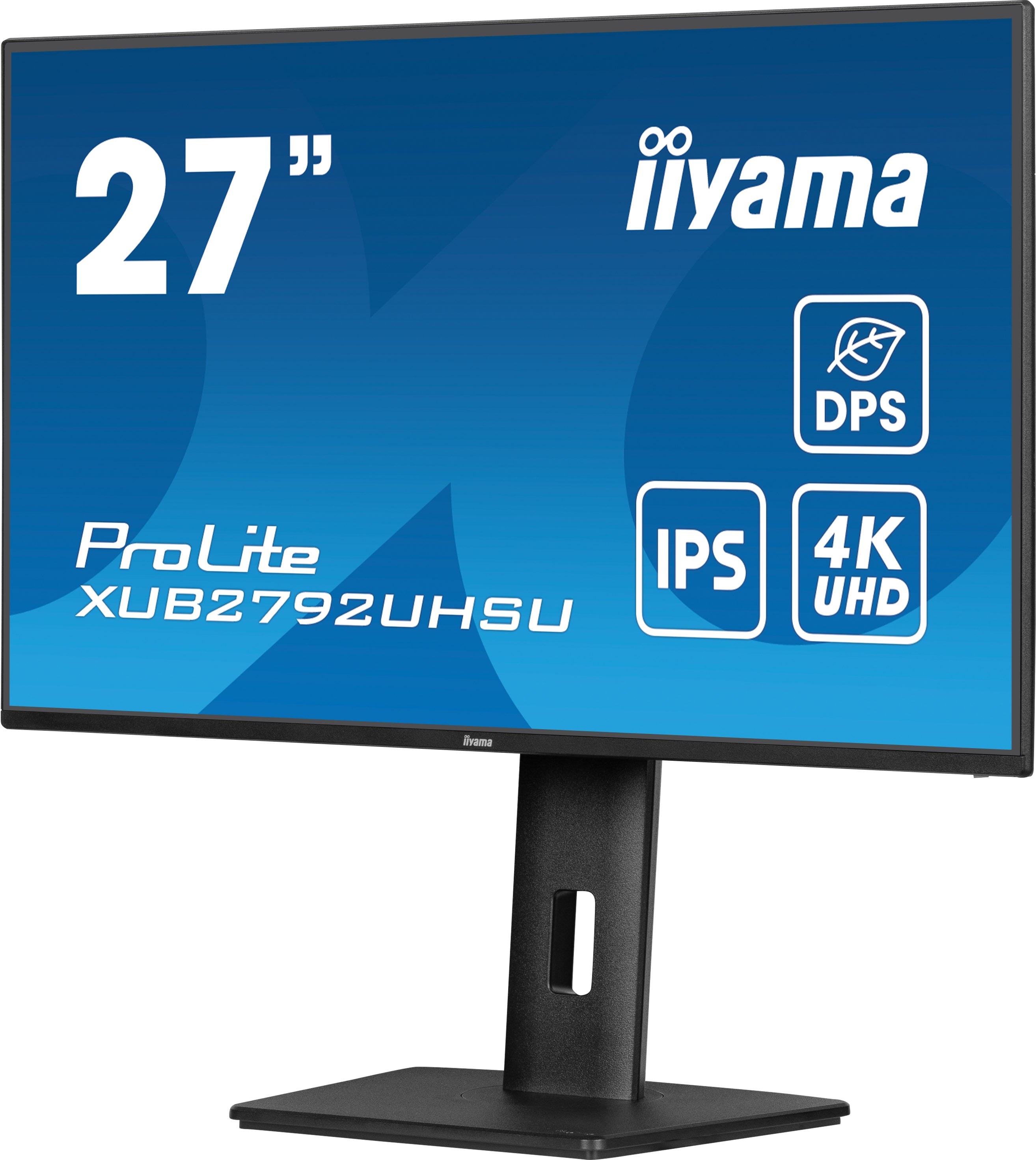 iiyama ProLite Ultraflacher 27" (68.5 cm) Monitor mit 4K-Auflösung, IPS-Panel-Technologie, Dynamische Energieeinsparung (DPS) und einem höhenverstellbaren Standfuß
