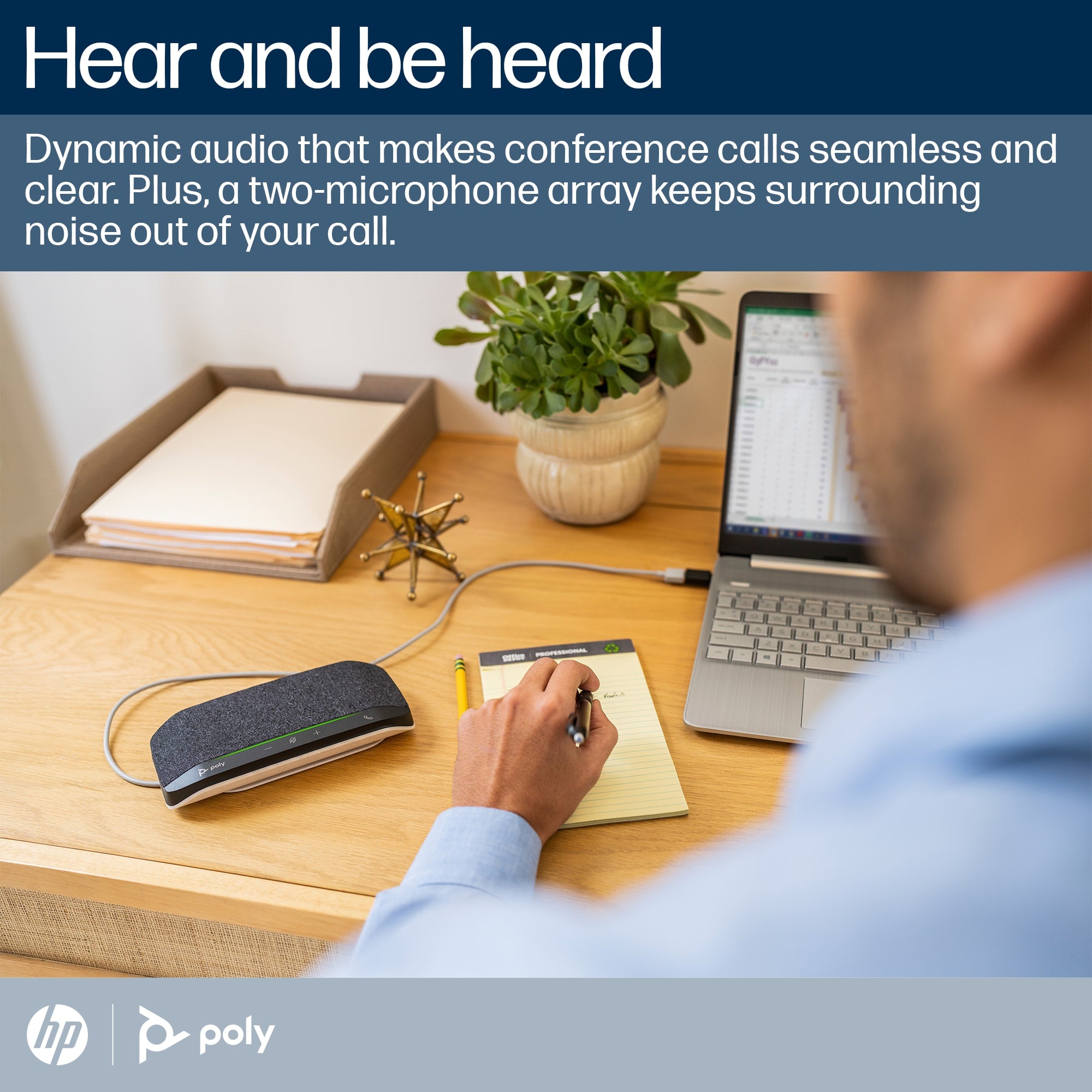 Poly Sync 10 Speakerphone + USB-A naar USB-C-kabel