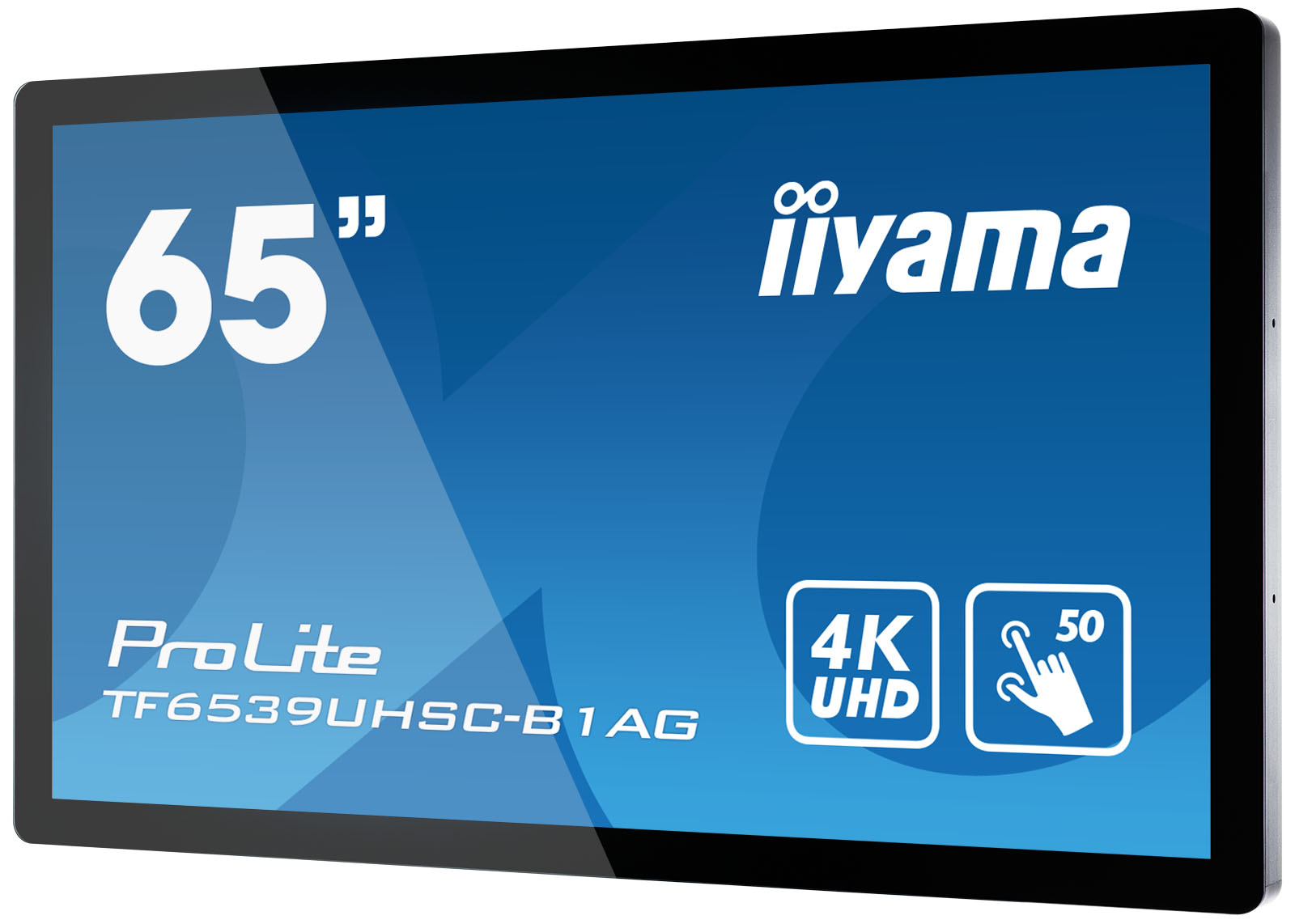 iiyama TF6539UHSC-B1AG beeldkrant Interactief flatscreen 165,1 cm (65") LCD 500 cd/m² 4K Ultra HD Zwart Touchscreen