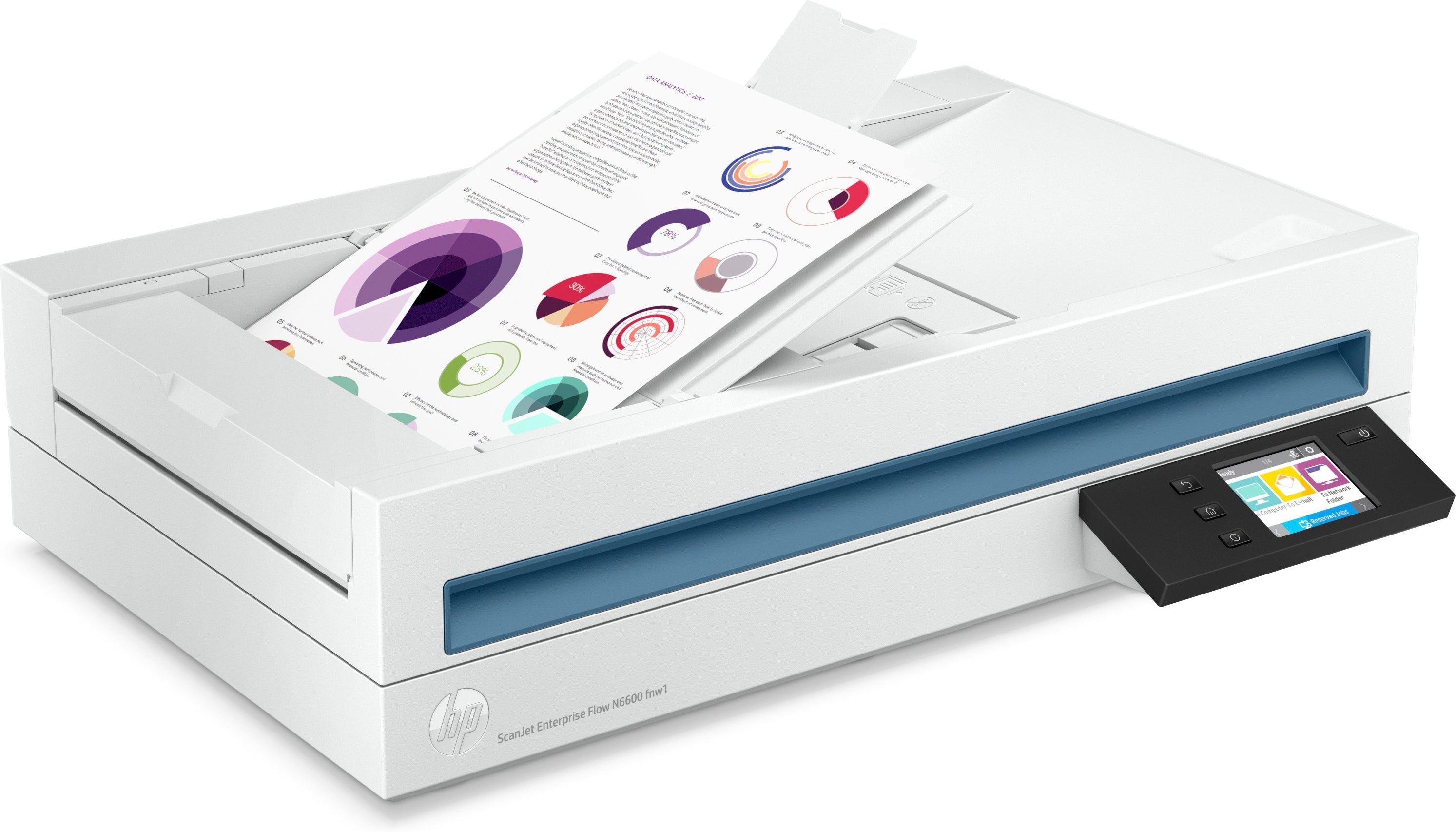 HP Scanjet Enterprise Flow N6600 fnw1 Flachbett- & ADF-Scanner 1200 x 1200 DPI A4 Weiß