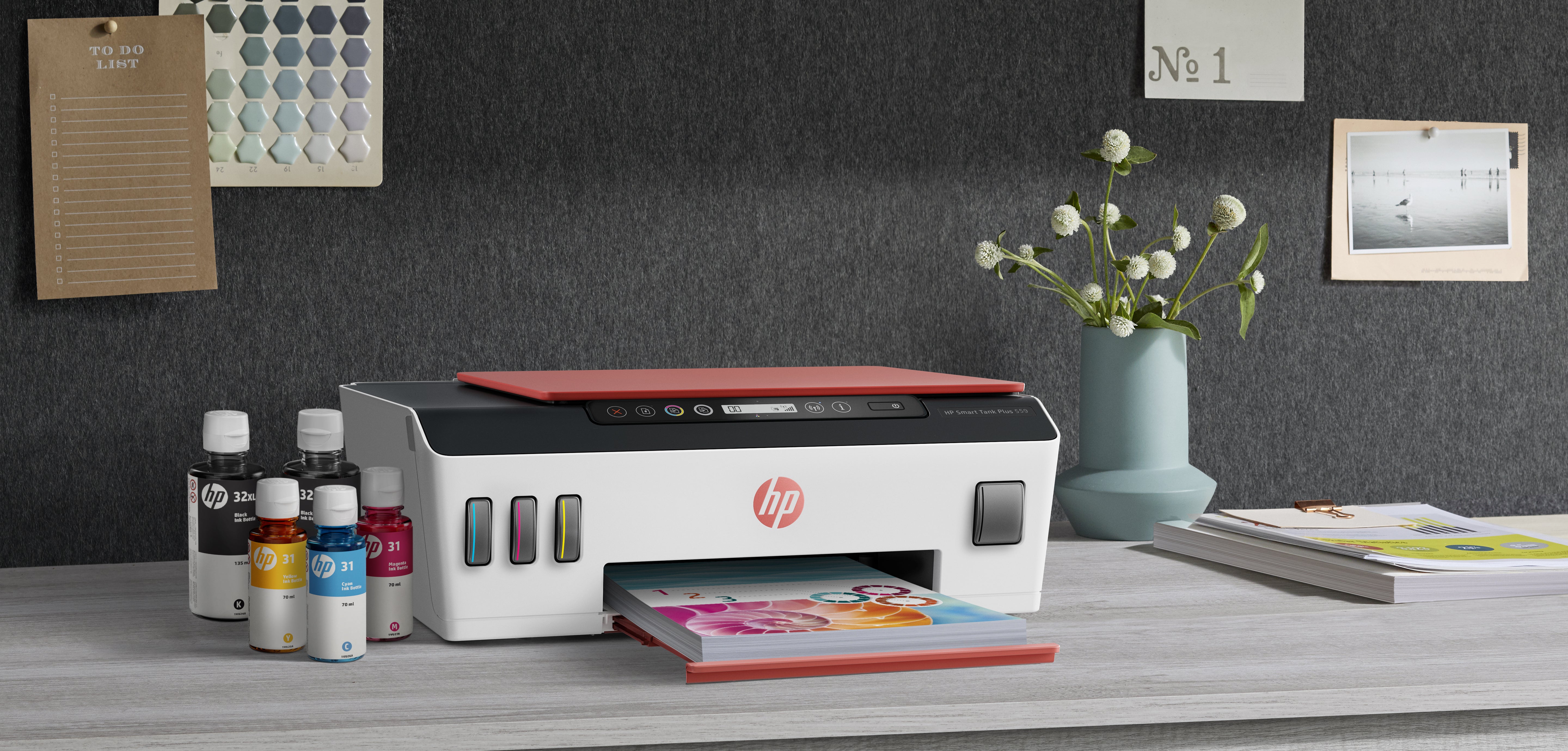 HP Smart Tank Plus 559 Draadloos All-in-One Kleur Printer, Kopieerapparaat, scanner