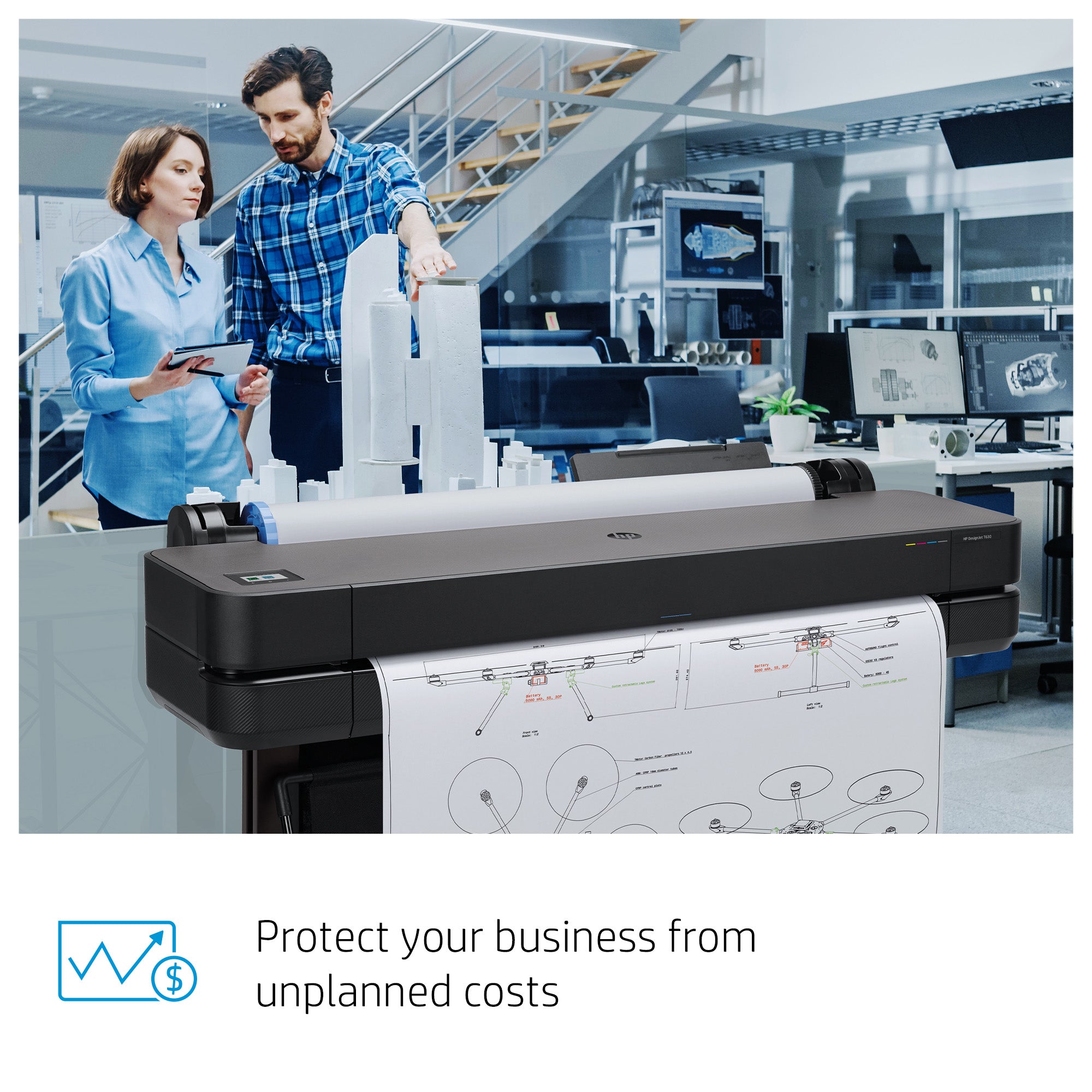 HP Designjet T1600dr 36-inch PostScript-printer