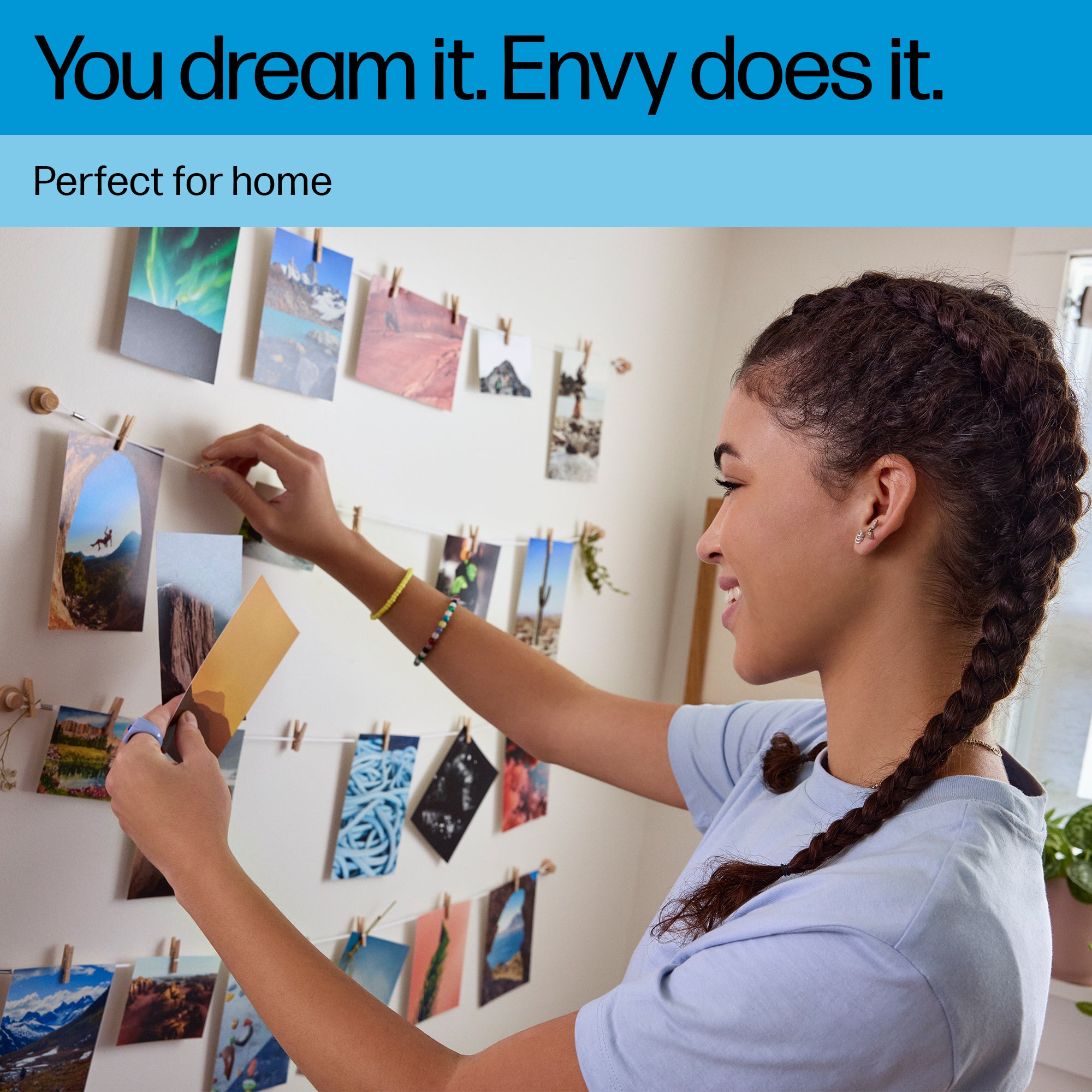 HP ENVY 6132e Wireless All-in-One Kleur Printer, Instant Ink; Foto's printen