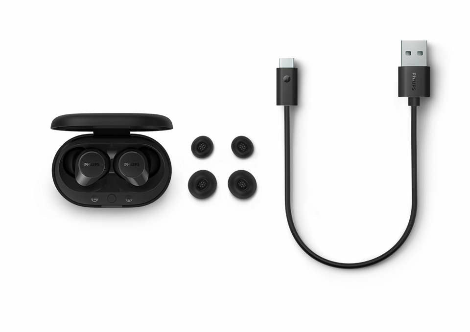 Philips TAT1209BK/00 Kopfhörer & Headset True Wireless Stereo (TWS) im Ohr Anrufe/Musik Bluetooth Schwarz