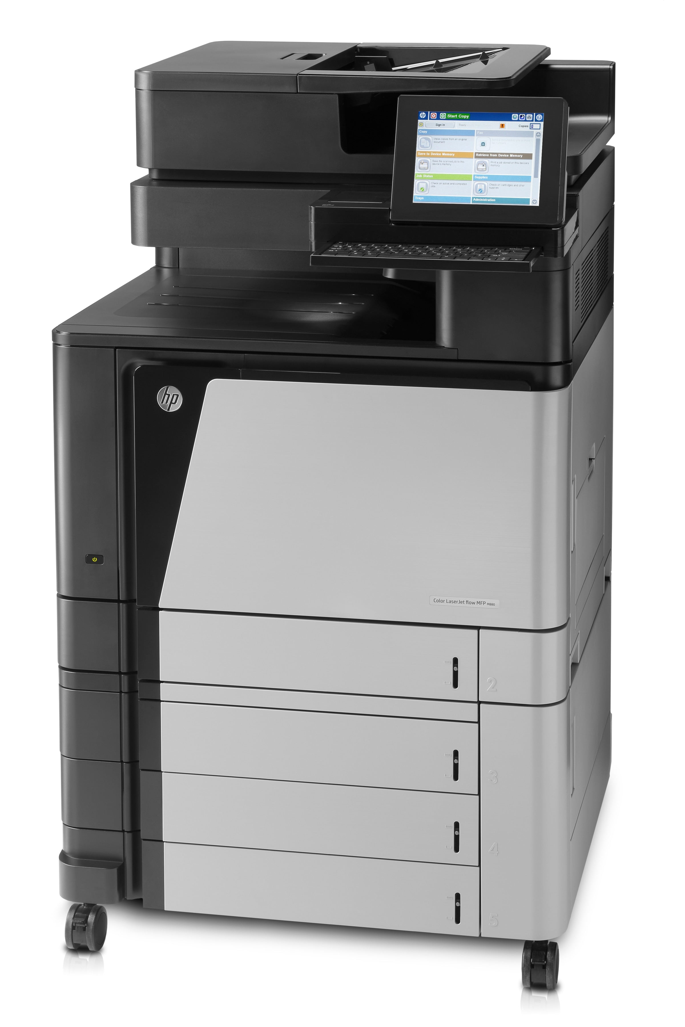 HP Color LaserJet Enterprise Flow LaserJet Enterprise Flow M880z Multifunction Kleur Printer, Alleen Ethernet; Kopieerapparaat, scanner