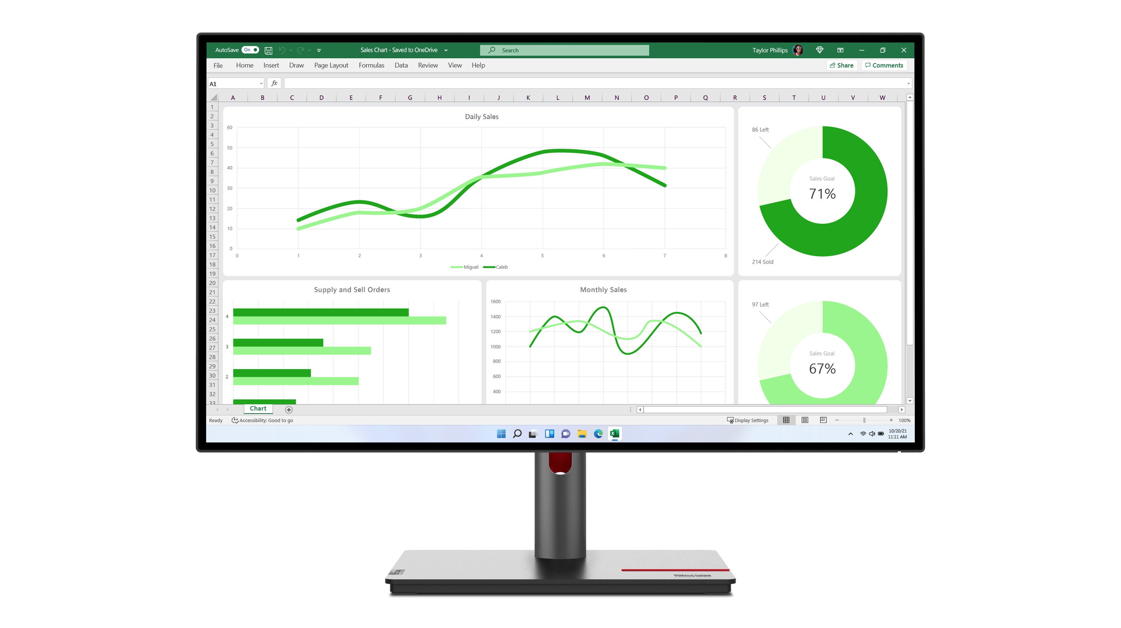Lenovo ThinkVision P27q-30 LED display 68,6 cm (27") 2560 x 1440 Pixel Quad HD Schwarz
