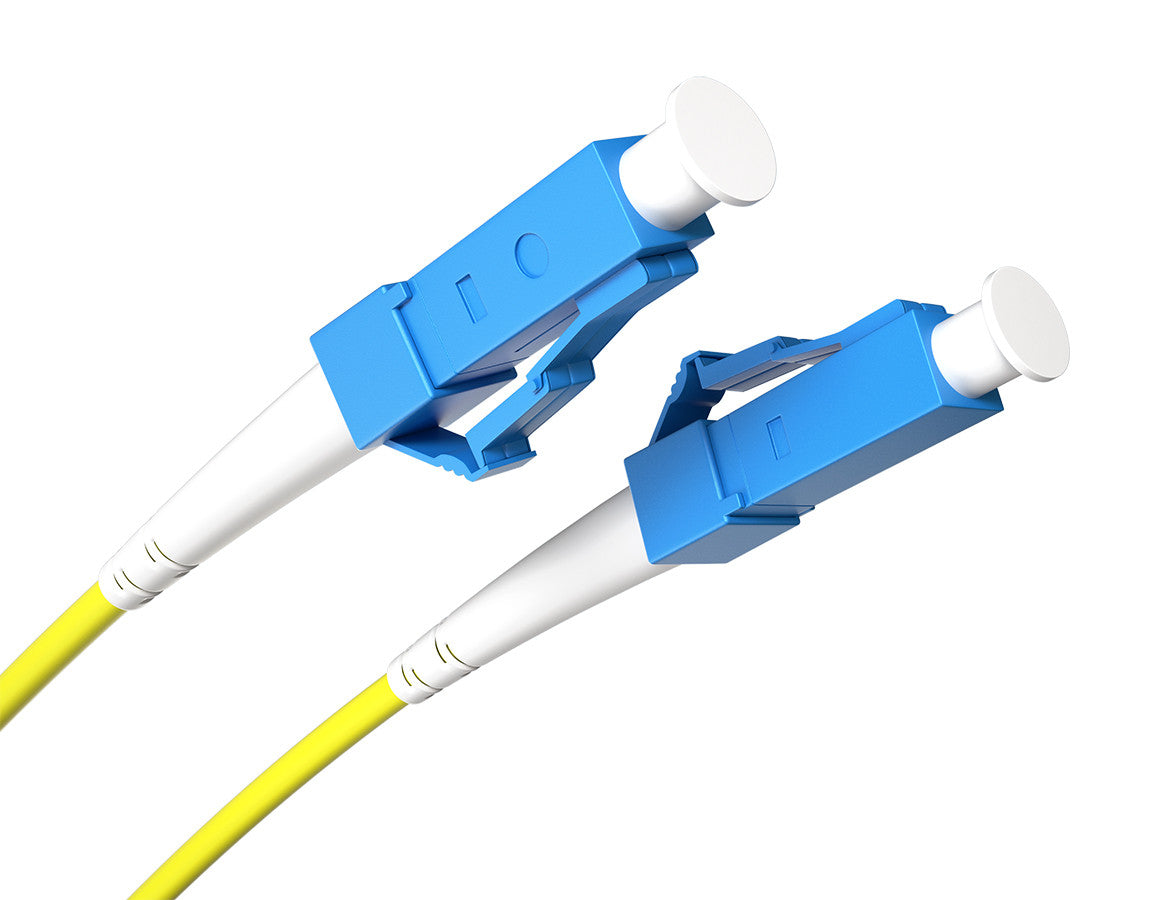 Allen Tel Products, Inc. 10M LC naar LC duplex gele glasvezelpatch FOP-SM9-LCLC-10M-2MM