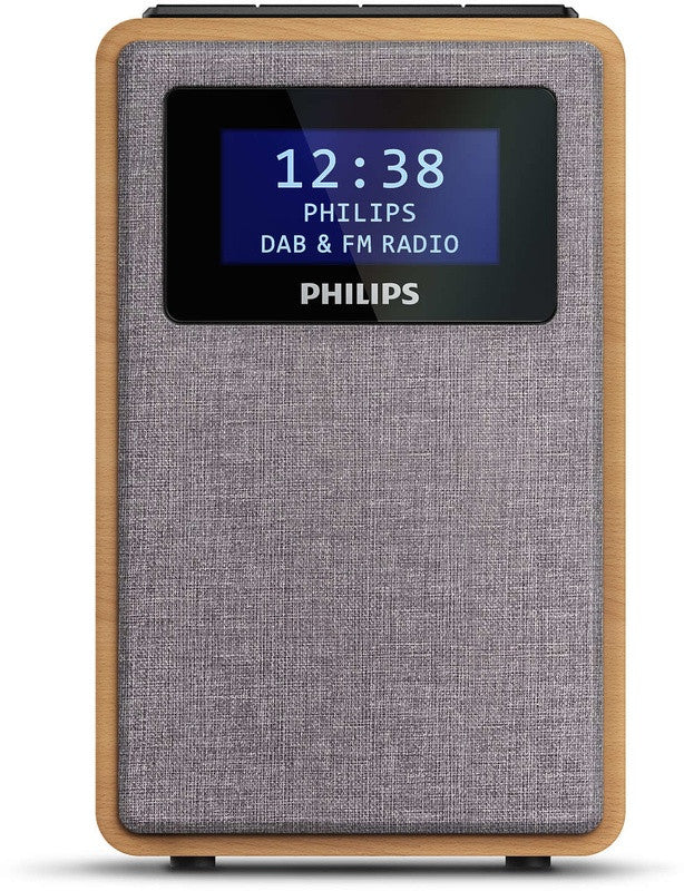 Philips TAR5005/10 radio Klok Digitaal Grijs, Hout