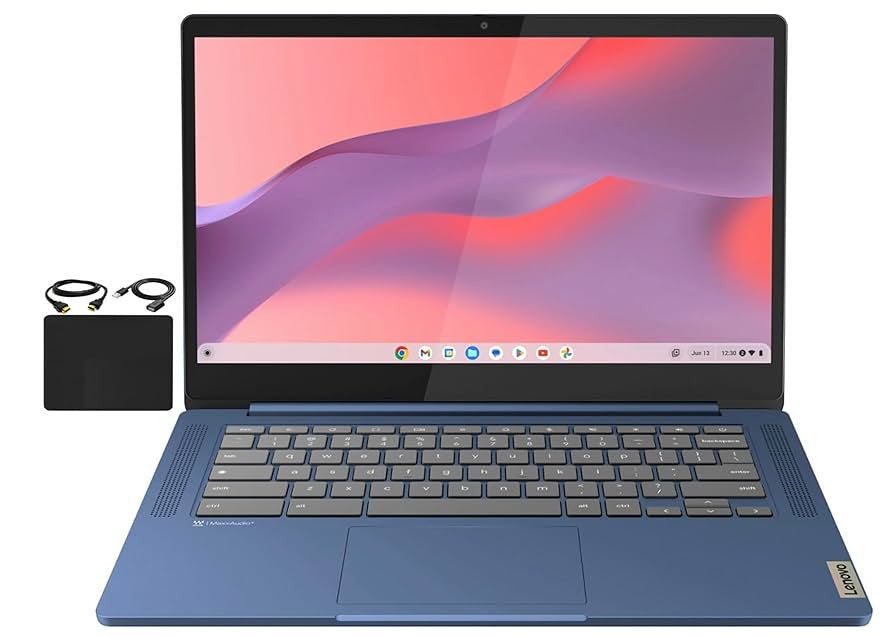 Lenovo IdeaPad Slim 3 Chrome 14M868 MediaTek Kompanio 520 Chromebook 35,6 cm (14") Touchscreen Full HD 8 GB LPDDR4x-SDRAM 128 GB eMMC Wi-Fi 6 (802.11ax) ChromeOS Französisch Grau