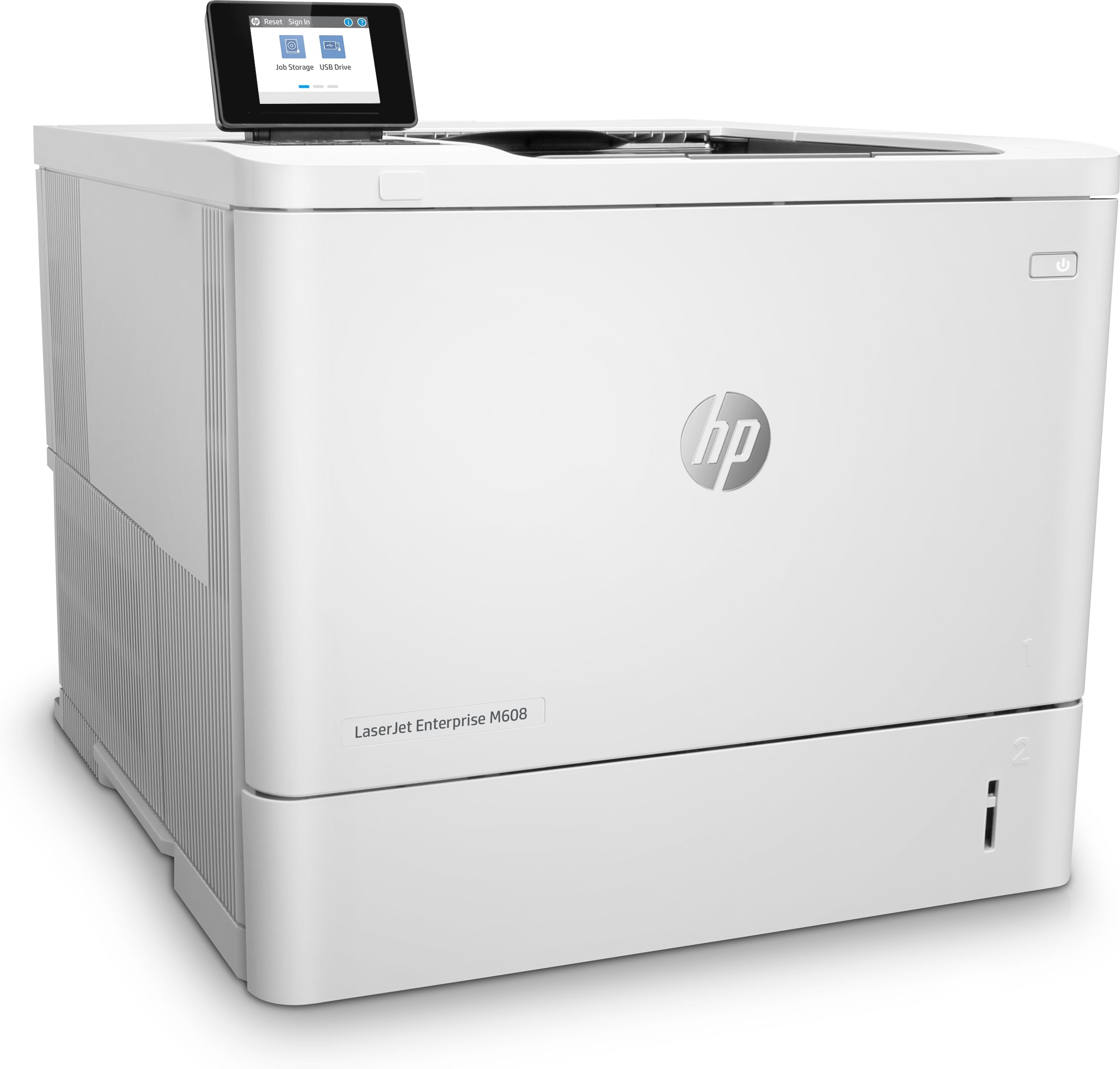HP LaserJet Enterprise M608n, Zwart-wit, Printer voor Bedrijf, Print, Draadloos; Geheugenkaartslot; Optioneel nieten; JetIntelligence-cartridge