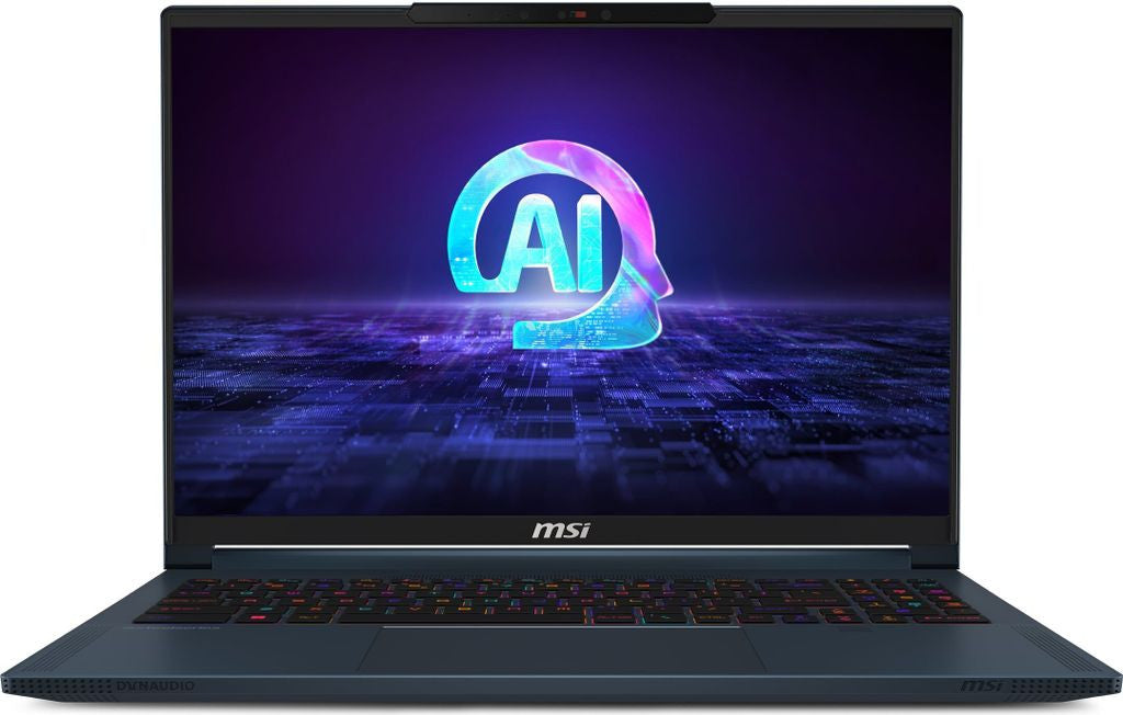MSI Stealth 16 AI Studio A1VFG-039 Intel Core Ultra 7 155H Laptop 40,6 cm (16") Quad HD+ 32 GB DDR5-SDRAM 1 TB SSD NVIDIA GeForce RTX 4060 Wi-Fi 7 (802.11be) Windows 11 Home Blau
