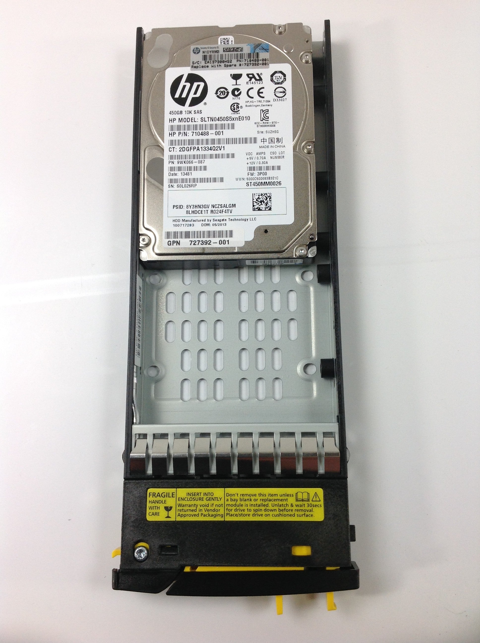 HP Festplatte SS7000 450GB 10K SFF verschlüsseln sas-s 727392-001