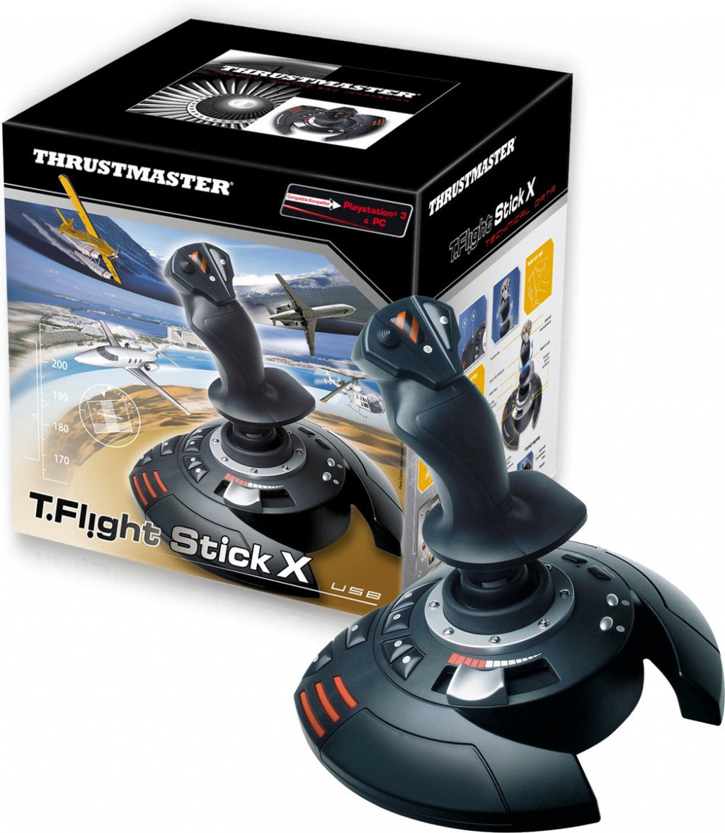 Thrustmaster T.Flight Stick X Zwart, Rood, Zilver USB Joystick Analoog PC, Playstation 3