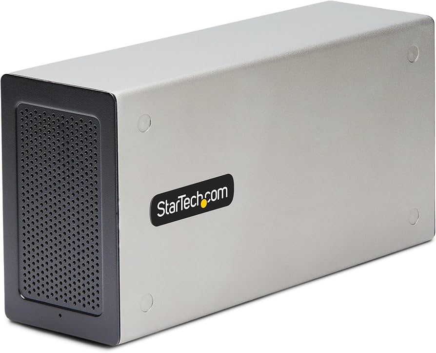 Startech.com Thunderbolt 3 PCIE Box, External Housing With Two PCI Express Slots, PCIE Expansion Chassis For Laptops/Desktops/All-in-OONES, 8K/4K OUTPUT VIA TB3/DP 1.4 Ports, For Video Capture/Fiber Fiber Cards