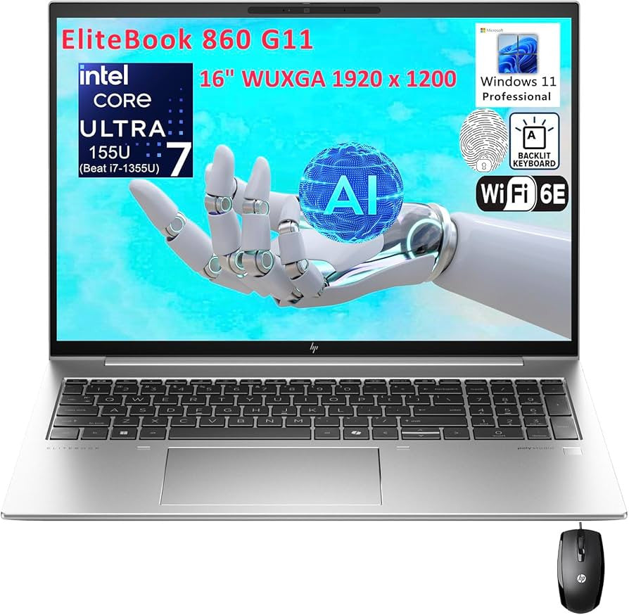 HP EliteBook 840 G11 Intel Core Ultra 7 165U Laptop 35,6 cm (14") WUXGA 32 GB DDR5-SDRAM 1 TB SSD Wi-Fi 6E (802.11ax) Windows 11 Pro AI PC Silber