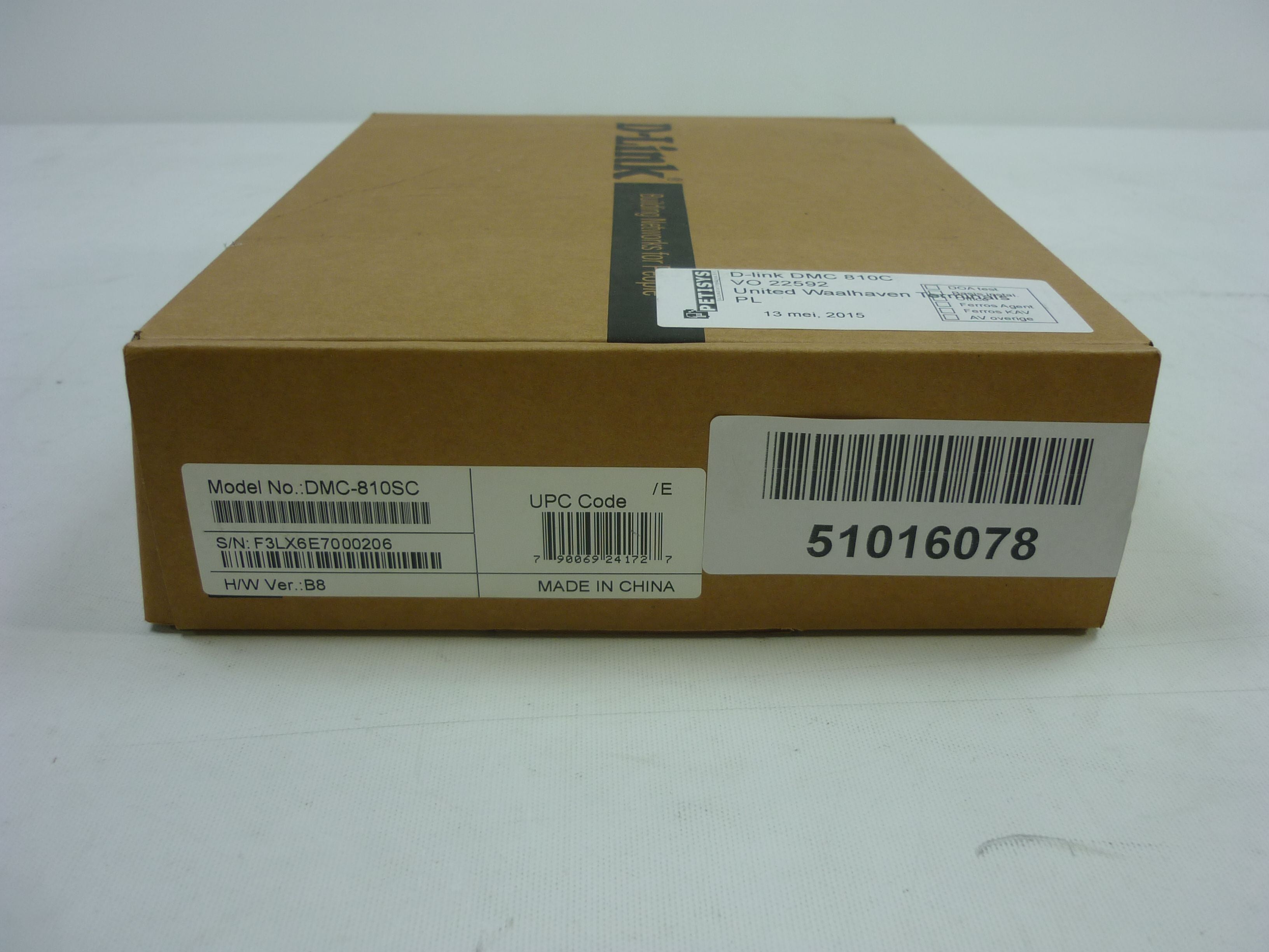 D-Link DMC-810SC Netzwerk Medienkonverter 2000 Mbit/s 1310 nm Schwarz
