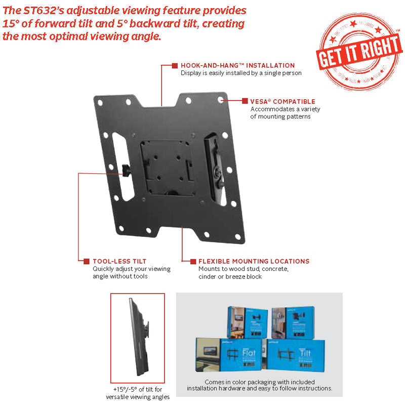 Peerless ST632P TV mount 109.2 cm (43") Black