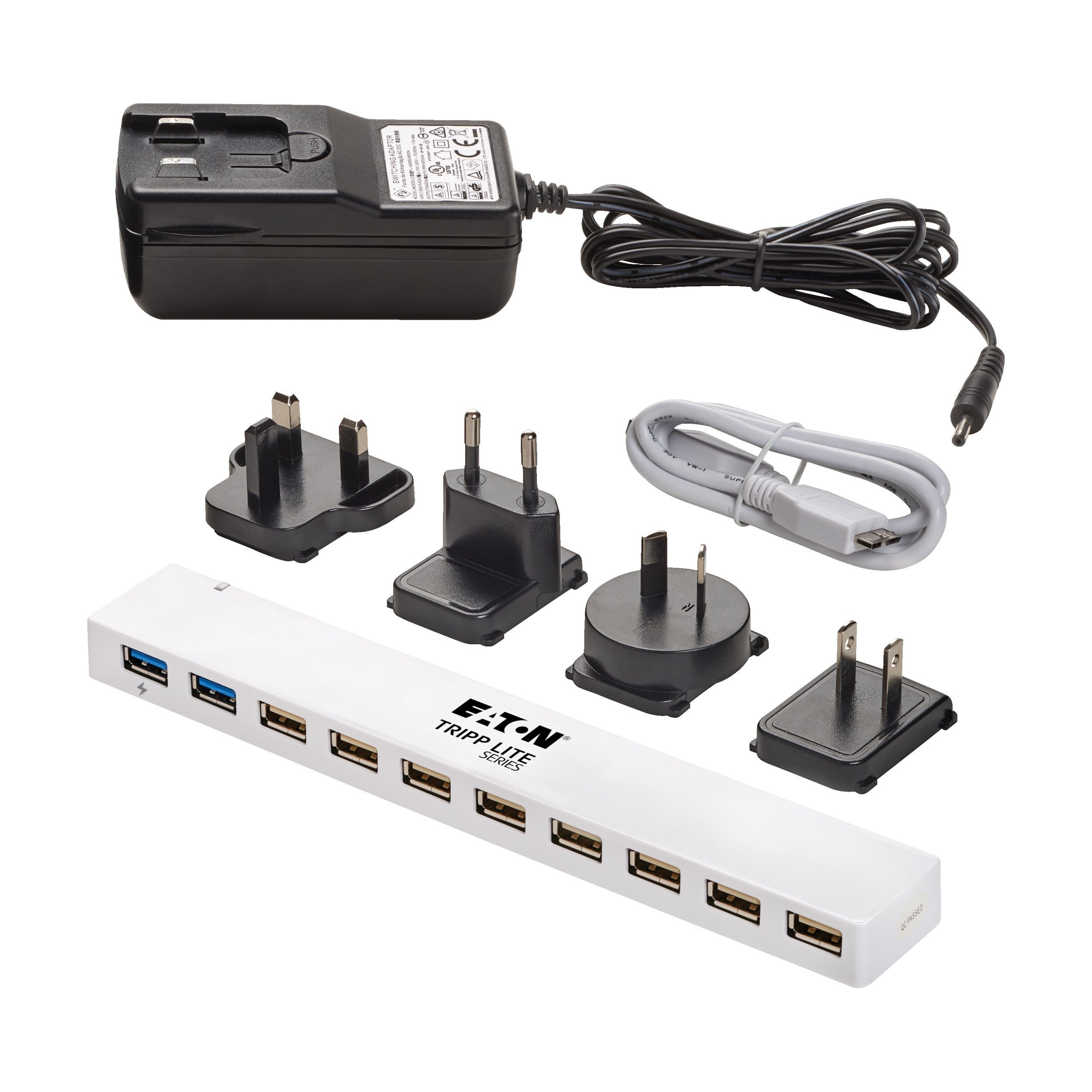 Tripp Lite U360-010C-2X3 10-Port USB 3.x (5 Gbps) / USB 2.0 Combo Nabe – USB-Aufladung, 2 USB 3.x & 8 USB 2.0 Ports