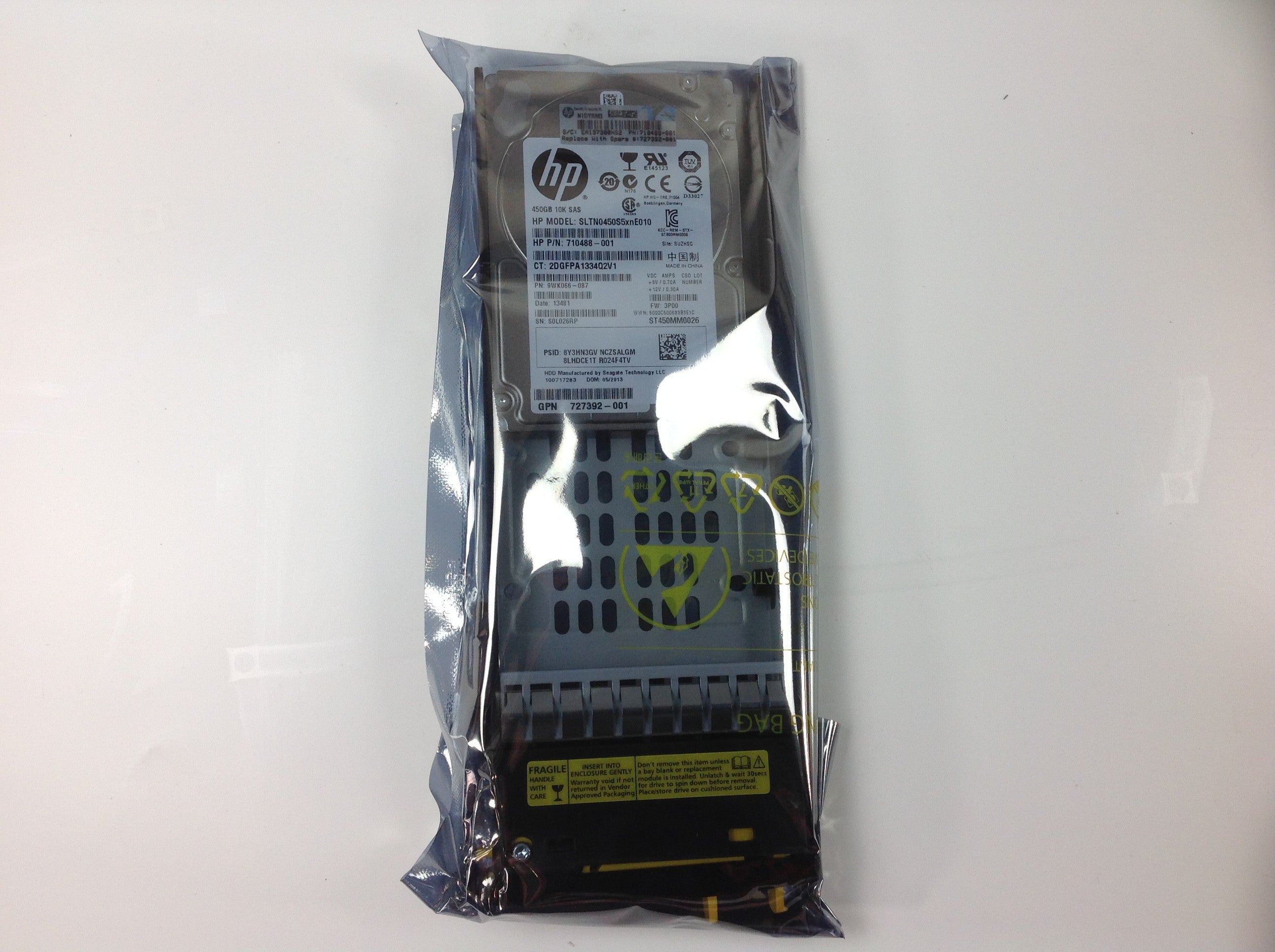 HP Festplatte SS7000 450GB 10K SFF verschlüsseln sas-s 727392-001