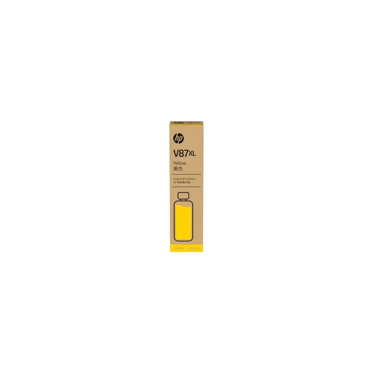 HP V87XL 500ml Yellow Bottled Ink CRTG 7FN96A