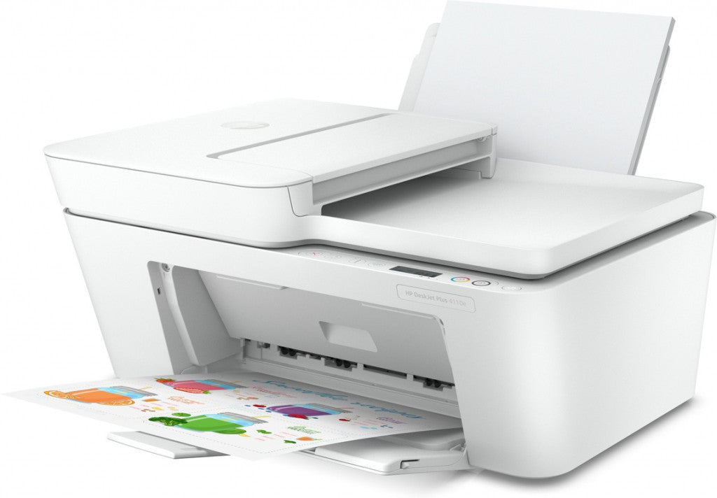 HP DeskJet Plus DeskJet 4110e Draadloos All-in-One Kleur Printer, Instant Ink; Kopieerapparaat, scanner