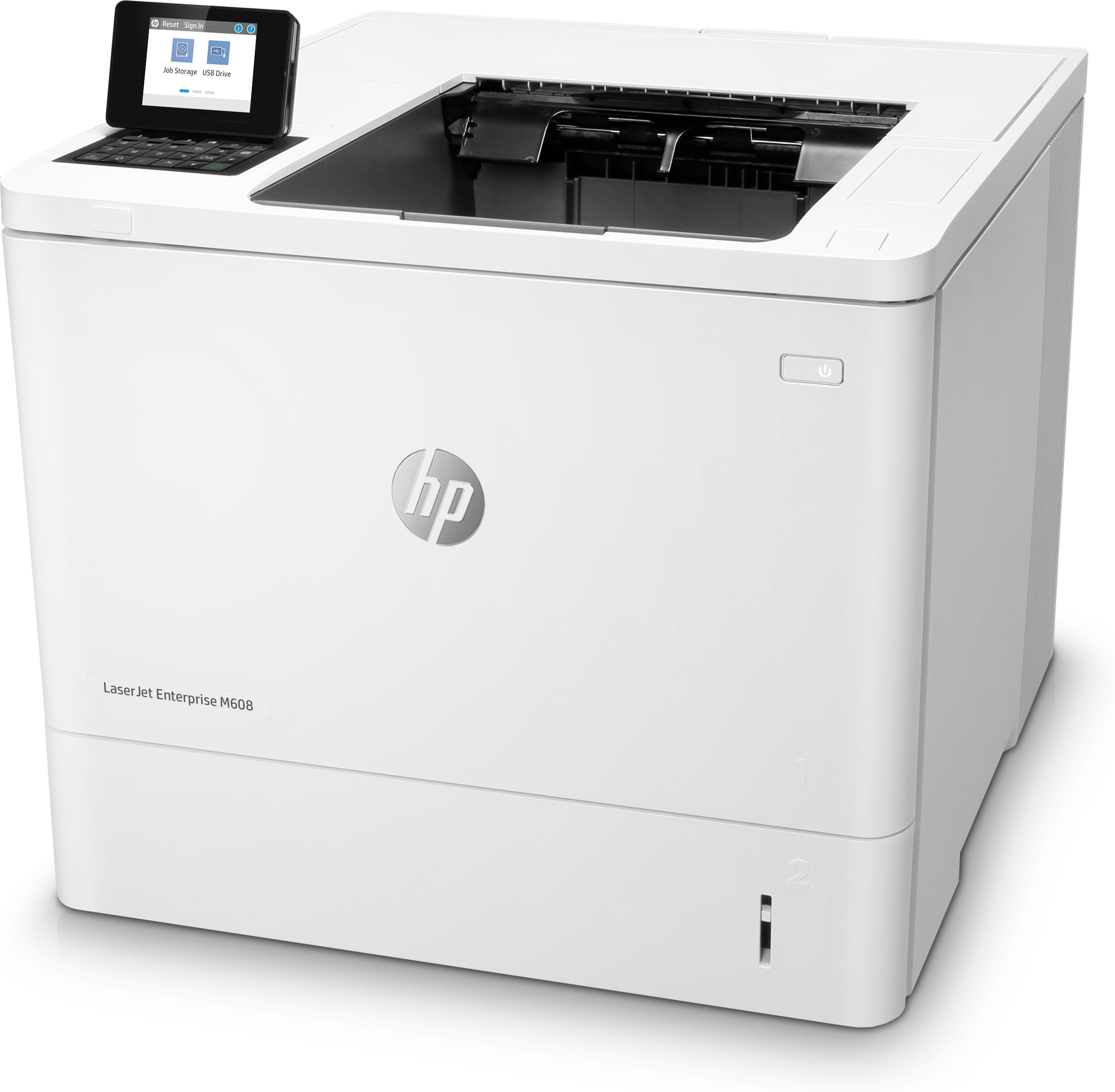 HP LaserJet Enterprise M608n, Zwart-wit, Printer voor Bedrijf, Print, Draadloos; Geheugenkaartslot; Optioneel nieten; JetIntelligence-cartridge