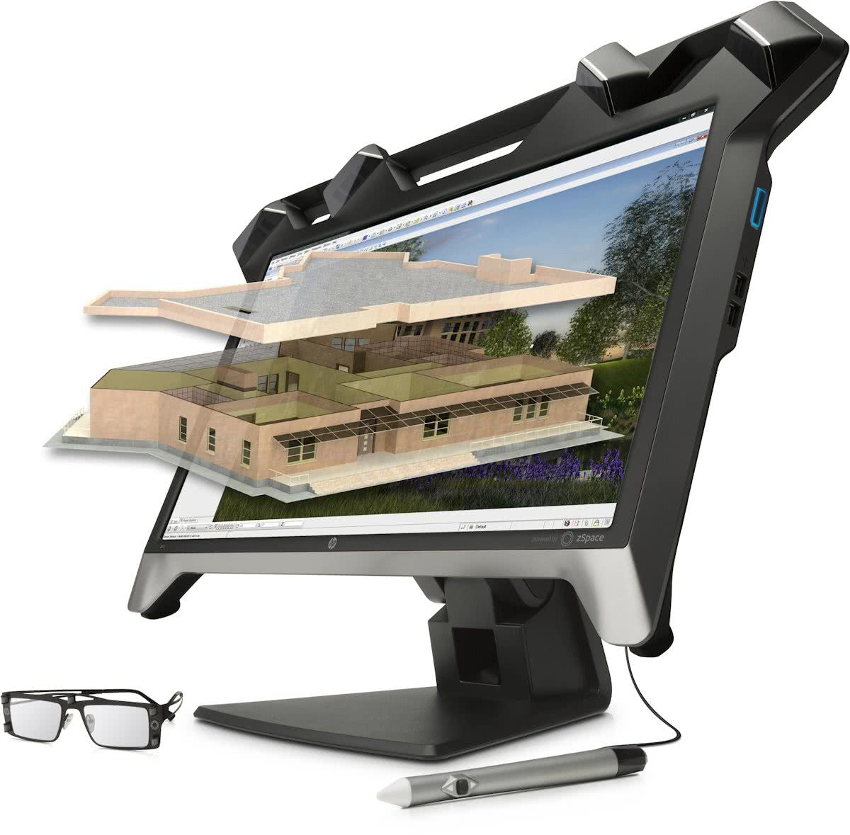 HP Monitor 3D ZVR Virtual Reality Display Unit nur ohne Standzubehör 793514-001