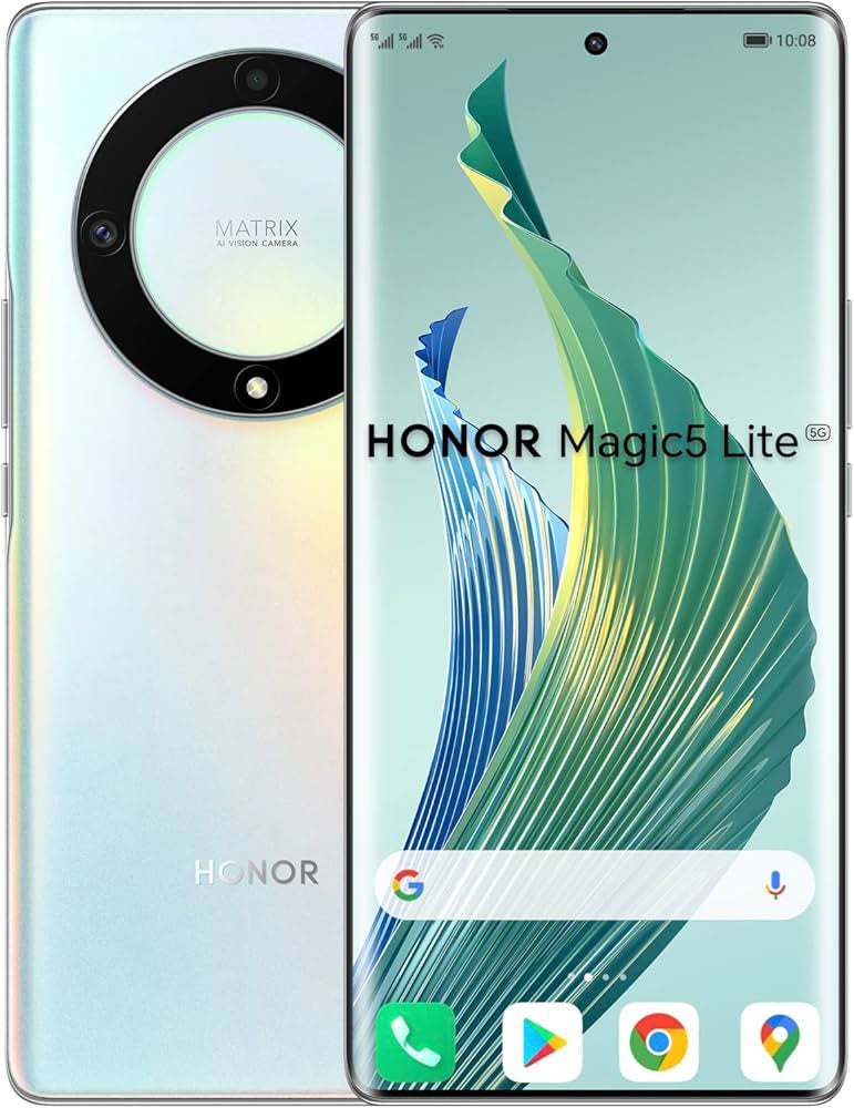 Honor MAGIC5 Lite Dual-SIM 128GB ROM + 6GB RAM titanium zilver B0BSR6S4ZM