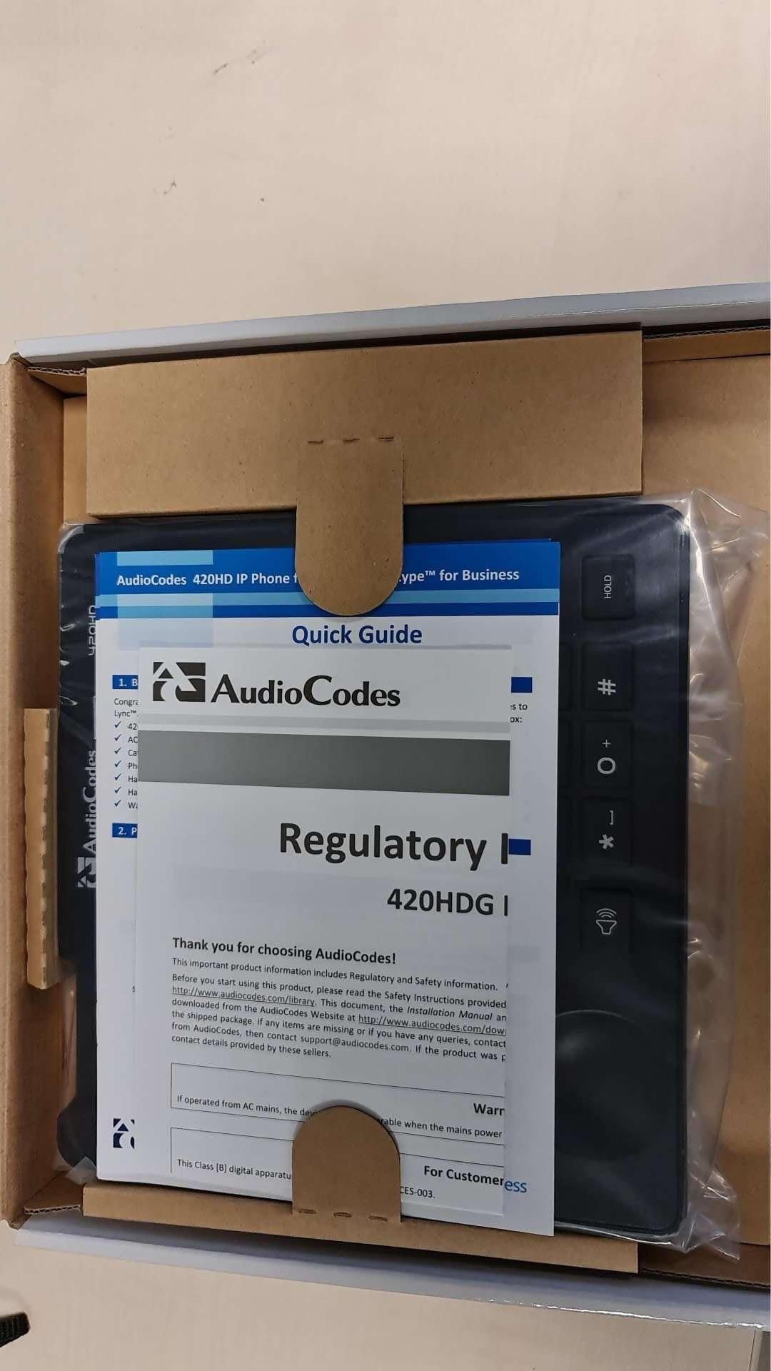 Audio codes 420HD IP Phone Black 2 lines LCD