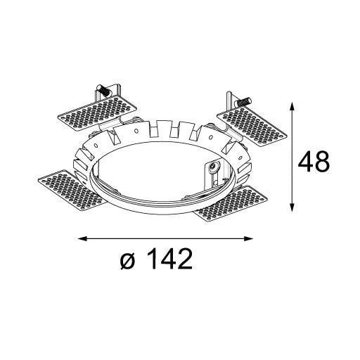 Modular Verzonken ring Ø146 14204030