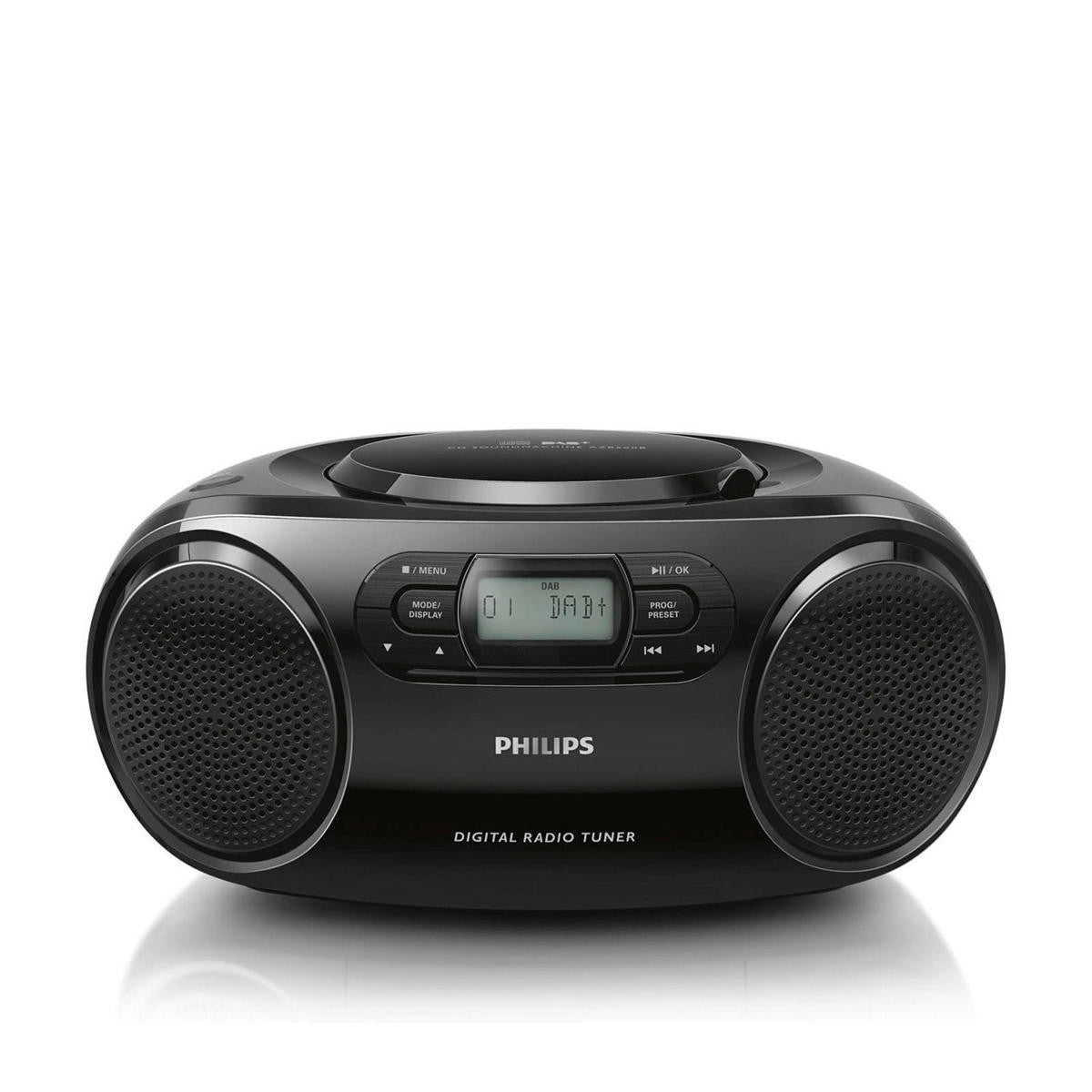 PHILIPS Draagbare Soundmachine met dab+ Radio/CD-speler zwart AZB500/12